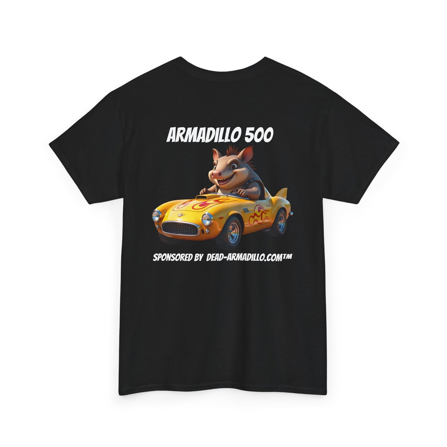 Dead-Armadillo.com | Car Racing Team | 2 Sided Tee Shirt | in White Font