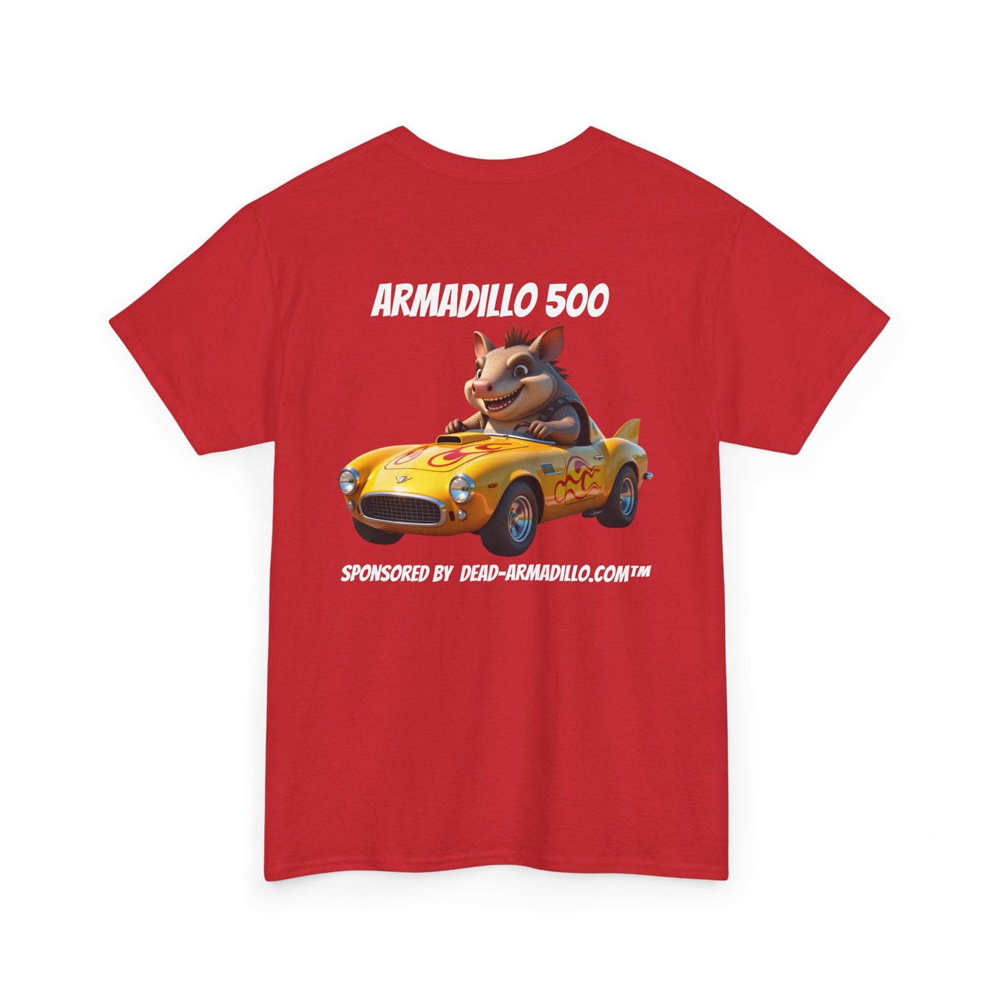 Dead-Armadillo.com | Car Racing Team | 2 Sided Tee Shirt | in White Font