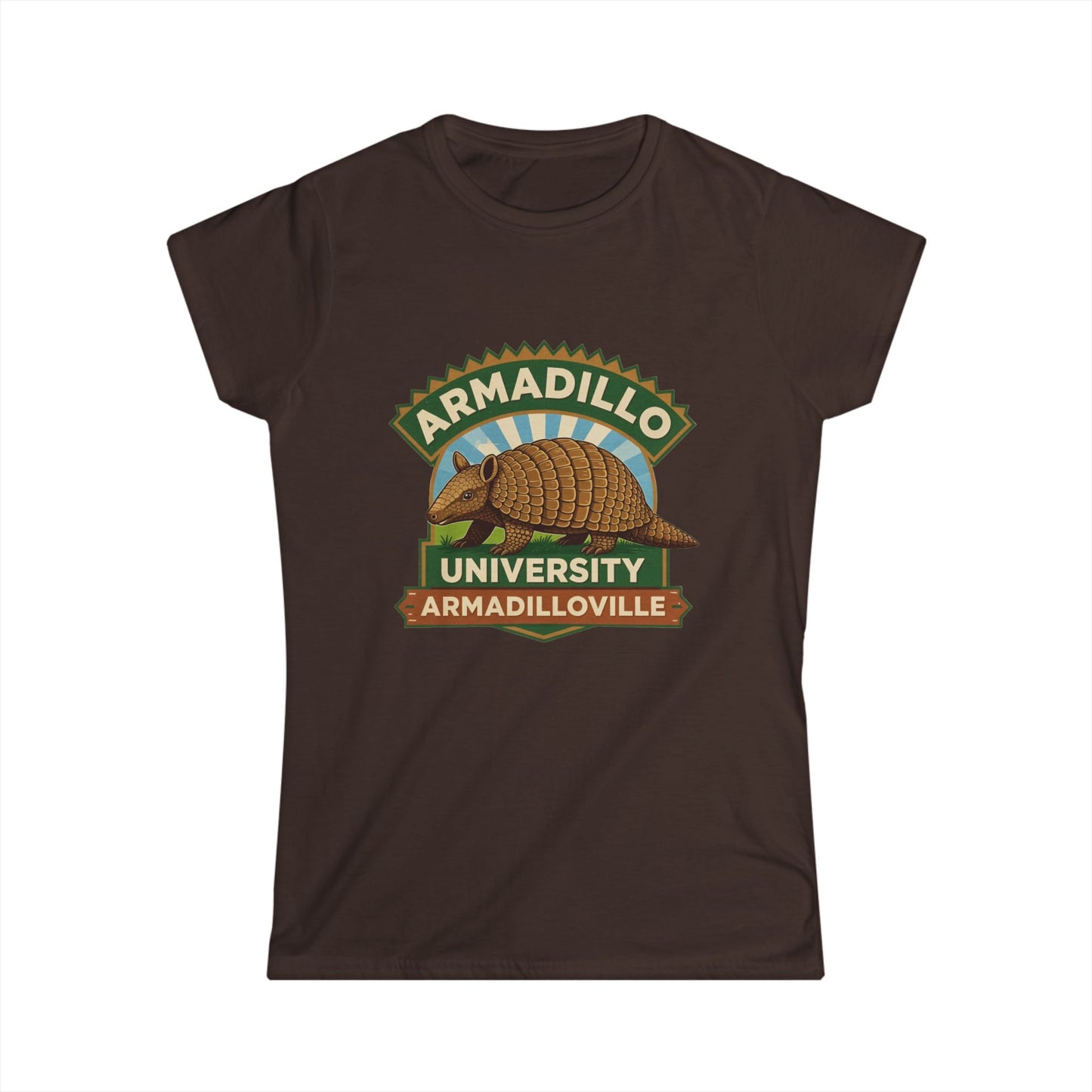 Women's | Teen's | Armadillo University Tee | Armadilloville | Custom Armadillo | College Shirt