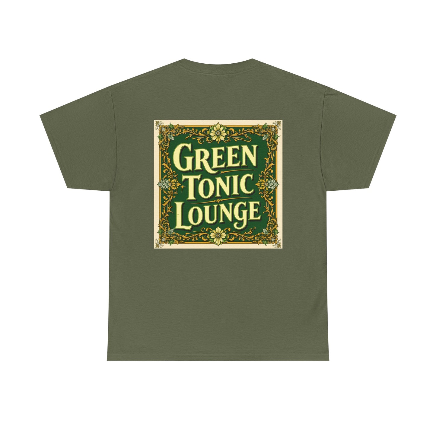 Green Tonic Lounge Tee | Back of Shirt Graphic Design
