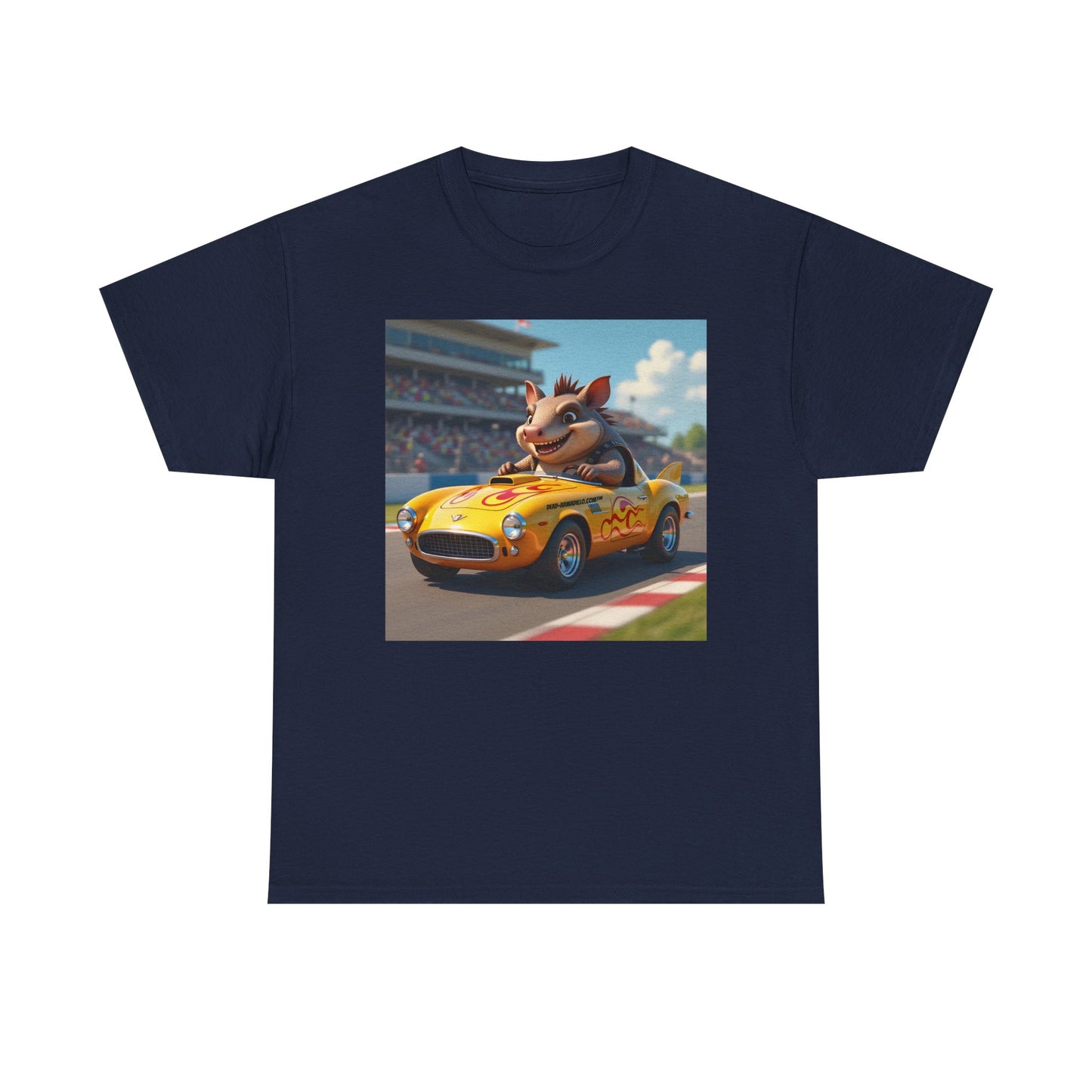  Dead-Armadillo.com™ | On the Race Track | Unique Race Day Apparel | Funny Graphic | Cotton Shirt for Car Lovers
