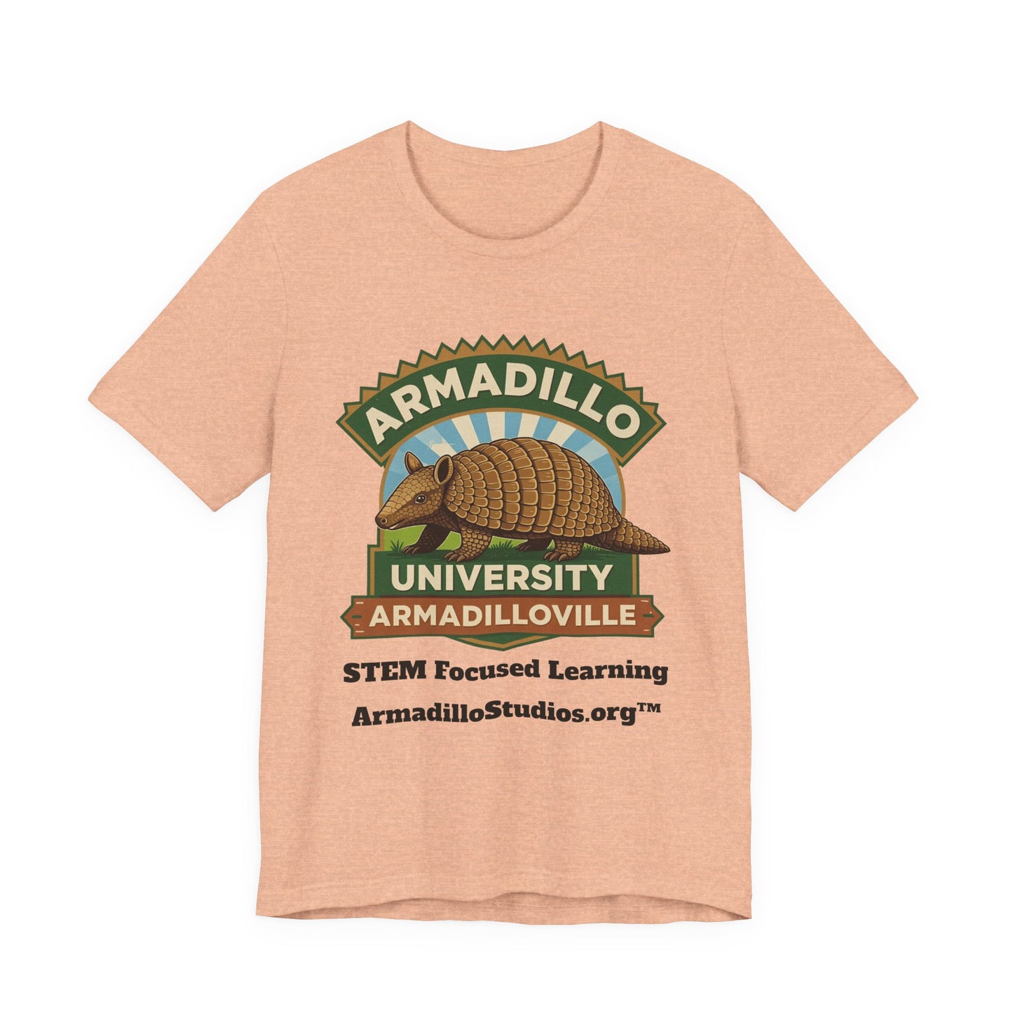 Armadillo University Classic Tee | Premium Bella+Canvas 3001 | ArmadilloStudios.org™