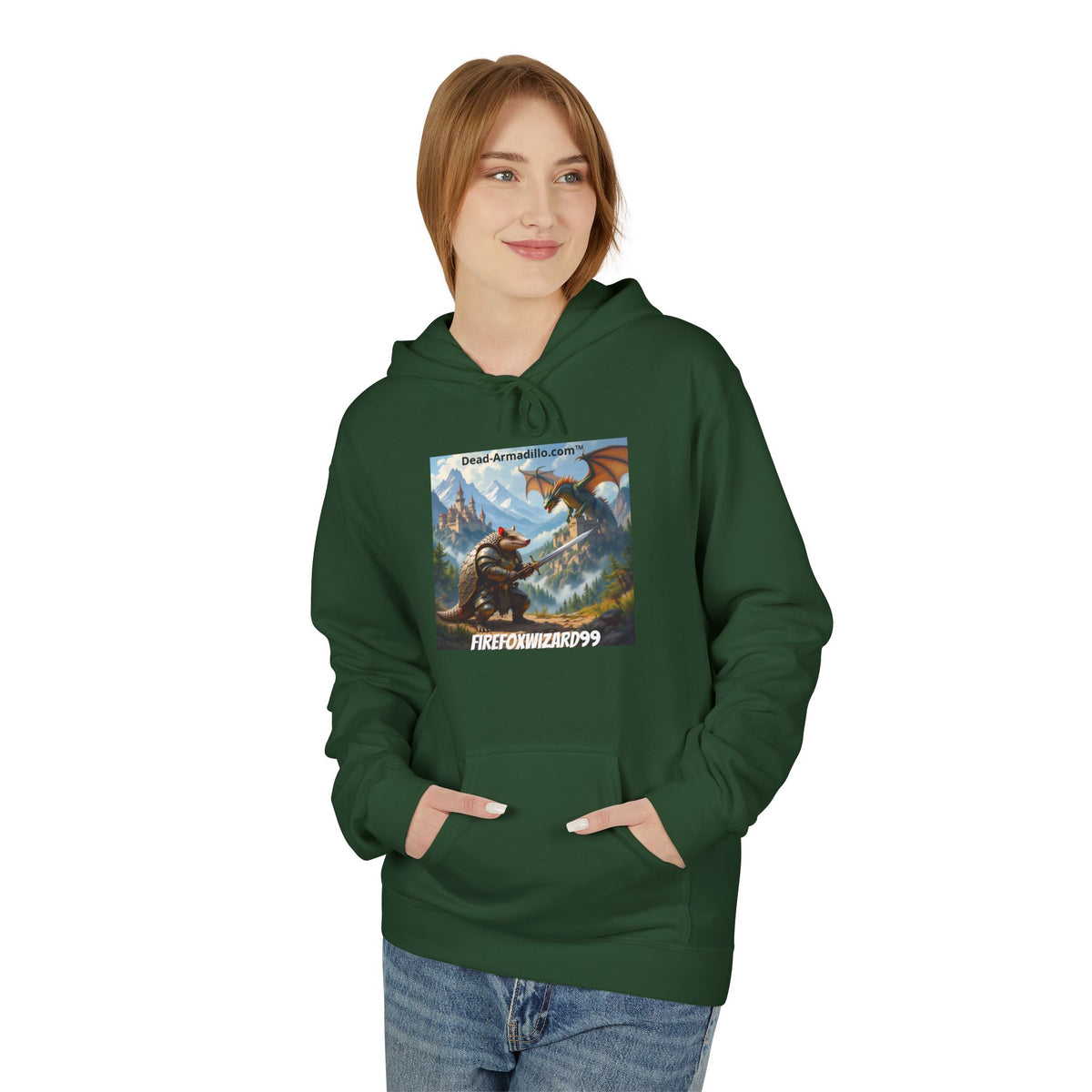 Arlo the Armadillo Dragon Slayer Hoodie — Personalized with Your Gamer Name