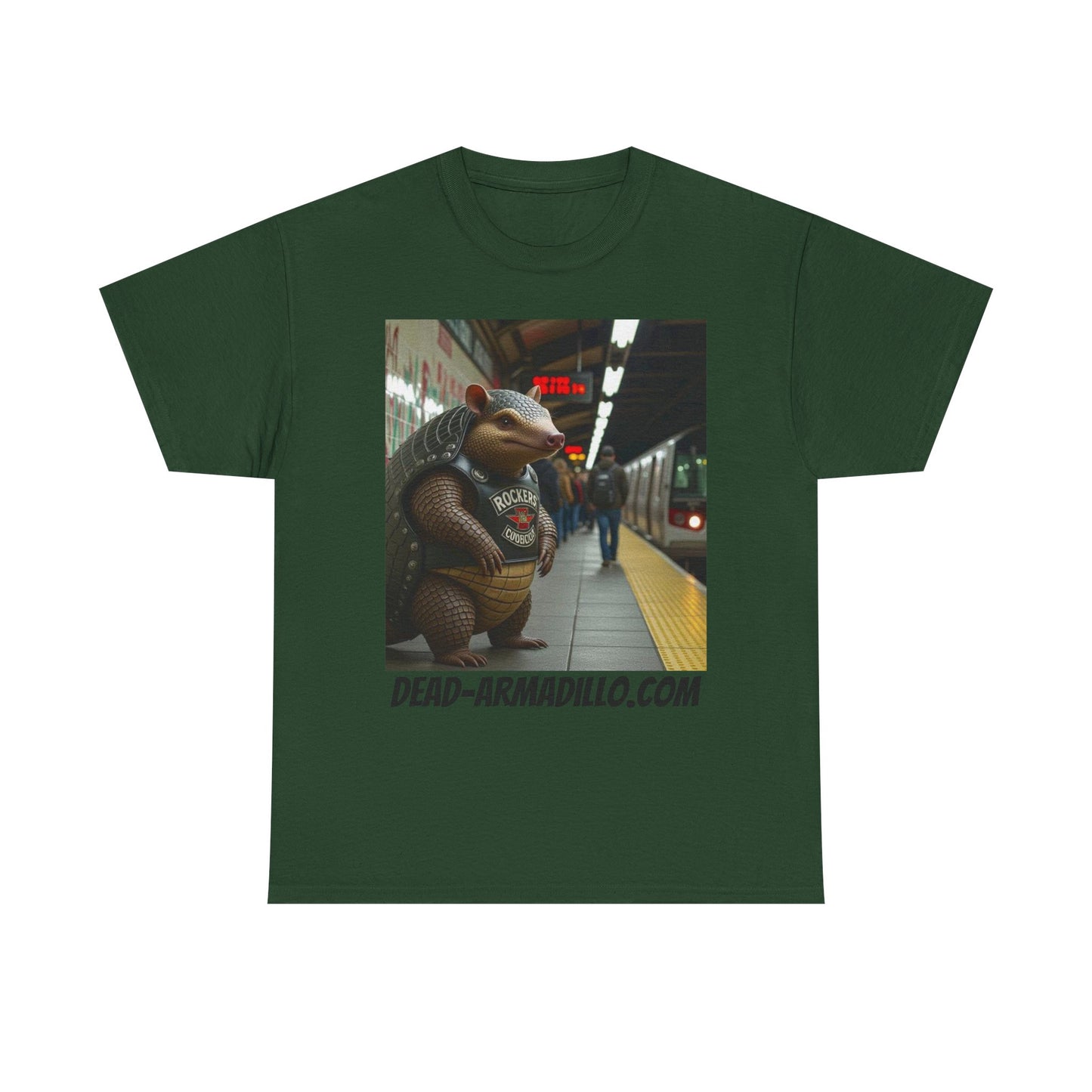 Graphic Tee | Armadillo Riding NYC Subway -| I Love New York | Quirky & Whimsical themed custom tees