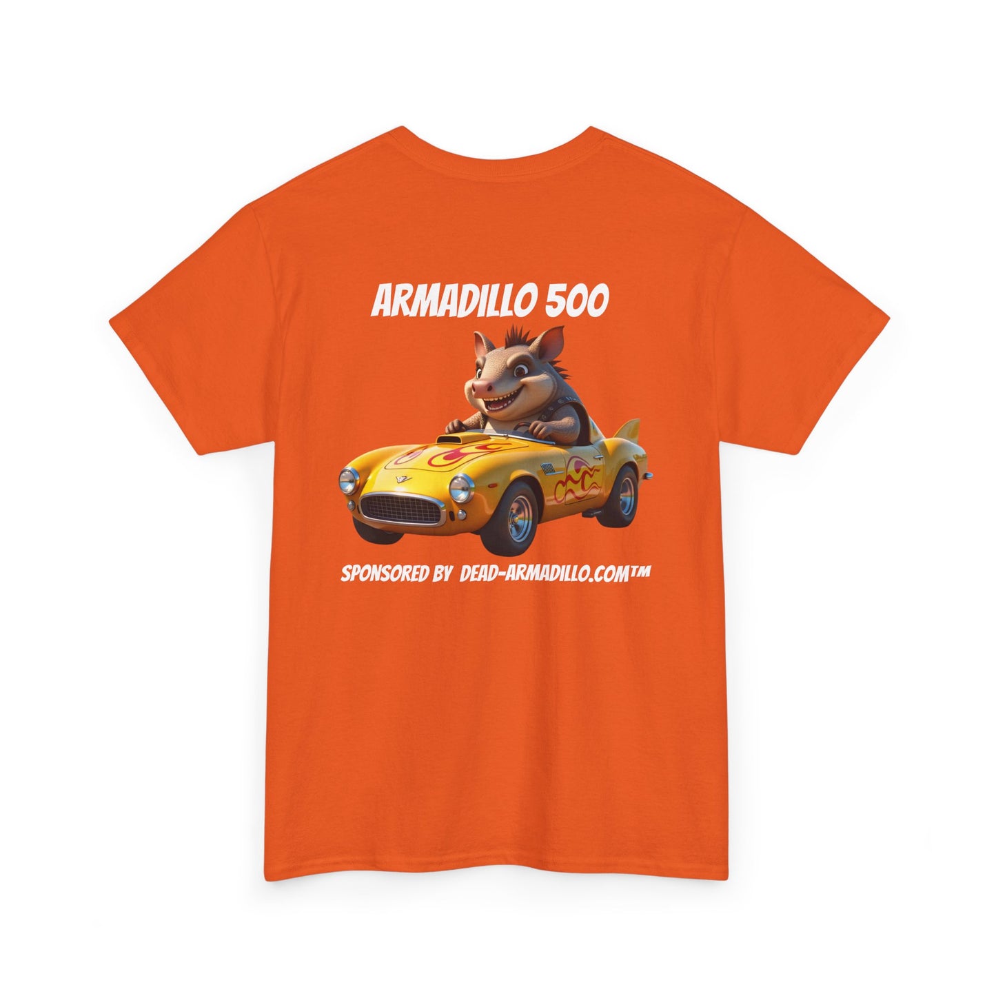 Dead-Armadillo.com | Car Racing Team | 2 Sided Tee Shirt | in White Font
