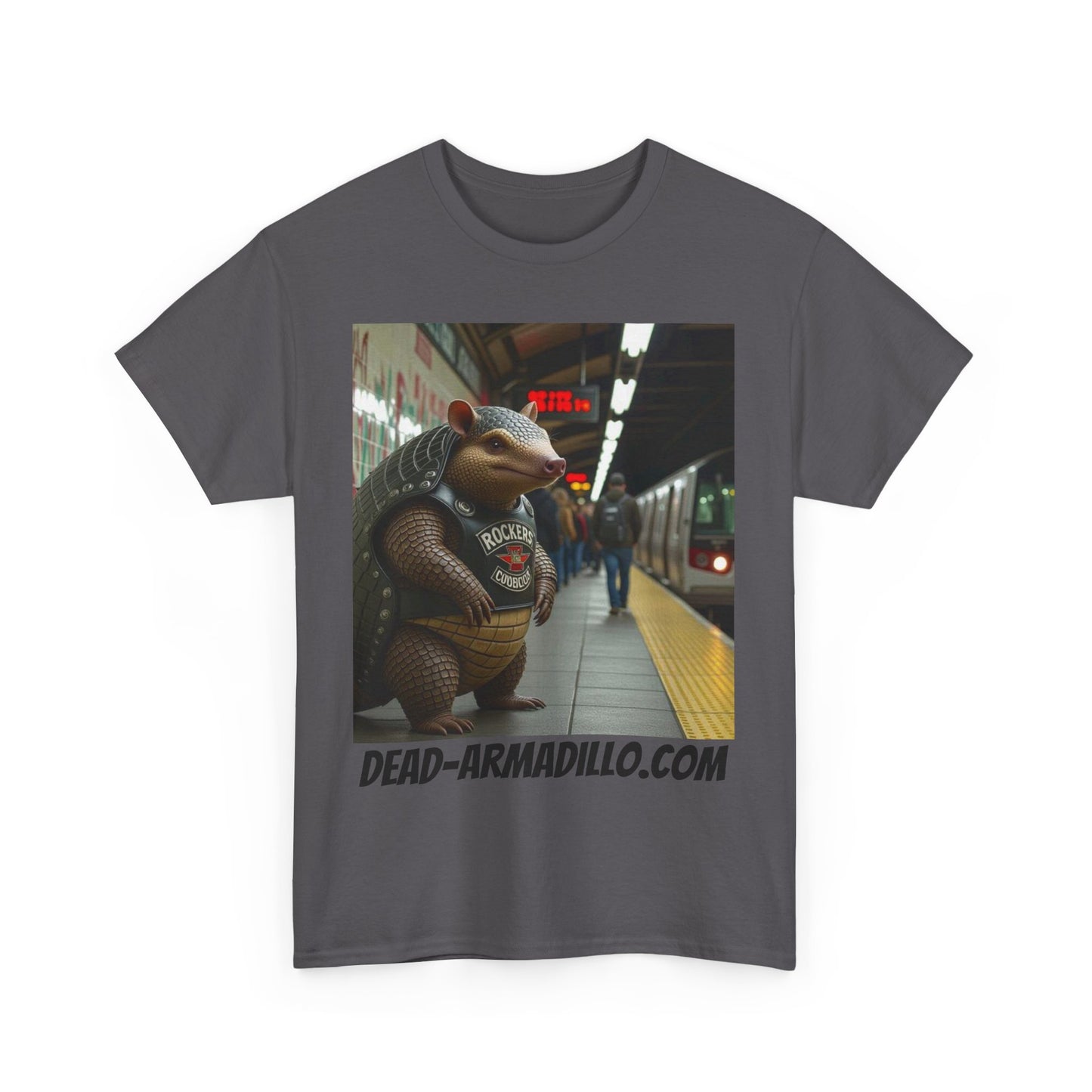 Graphic Tee | Armadillo Riding NYC Subway -| I Love New York | Quirky & Whimsical themed custom tees