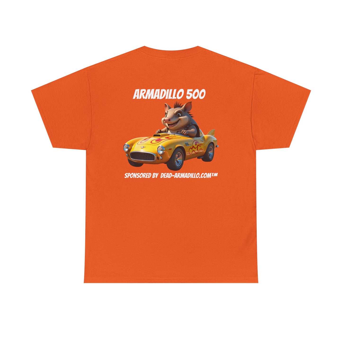 Dead-Armadillo.com | Car Racing Team | 2 Sided Tee Shirt | in White Font