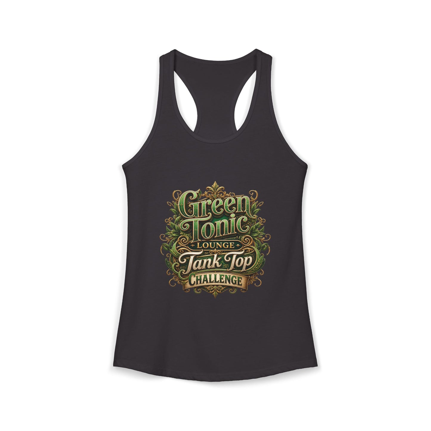 Women's 1-Sided Green Tonic Lounge | Racerback Tank | Dead-Armadillo™