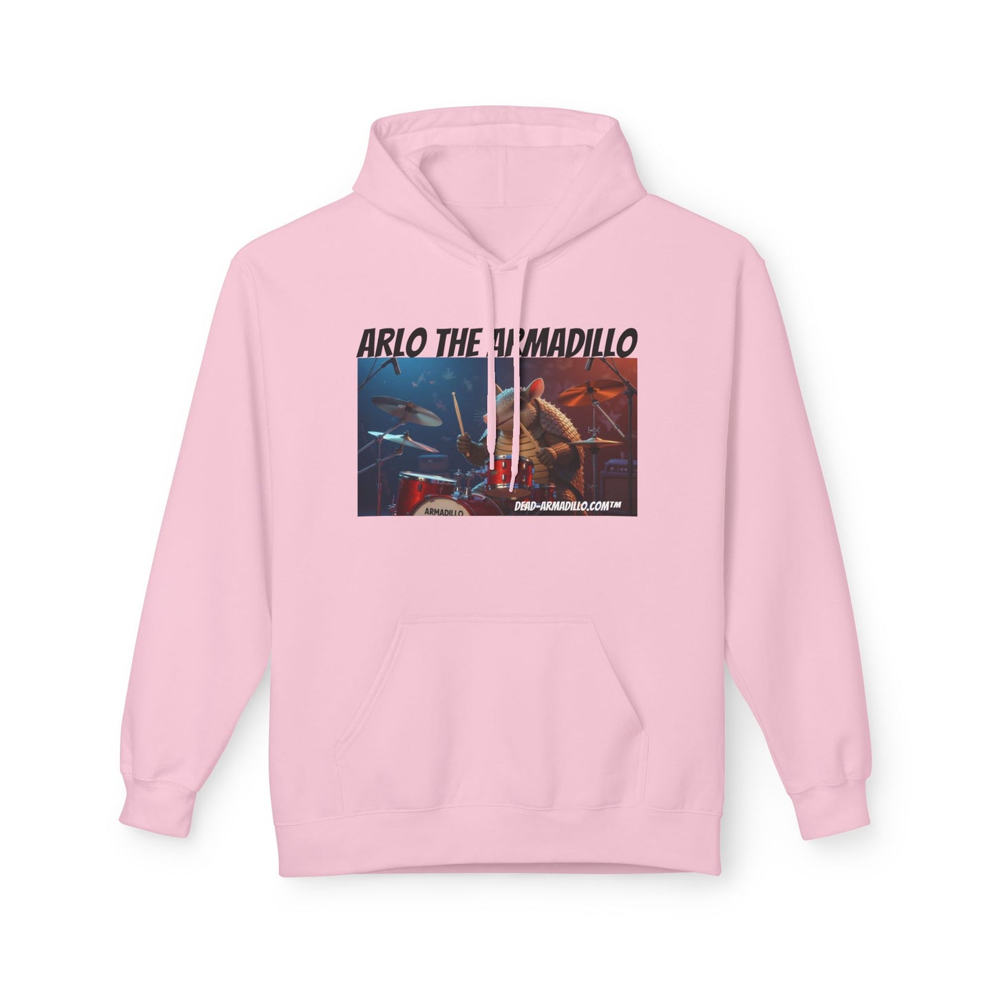 Arlo the Armadillo | Official Mascot of  Dead-Armadillo.com™  | Unisex Midweight Softstyle Fleece Hoodie | Quirky Whimsical