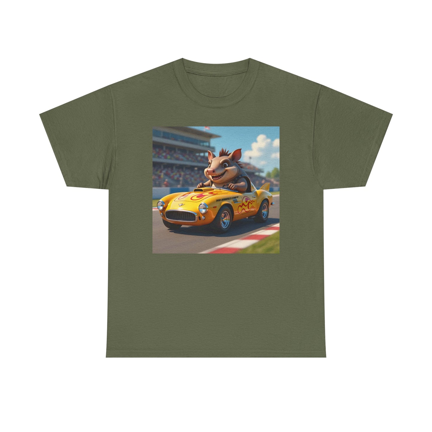  Dead-Armadillo.com™ | On the Race Track | Unique Race Day Apparel | Funny Graphic | Cotton Shirt for Car Lovers