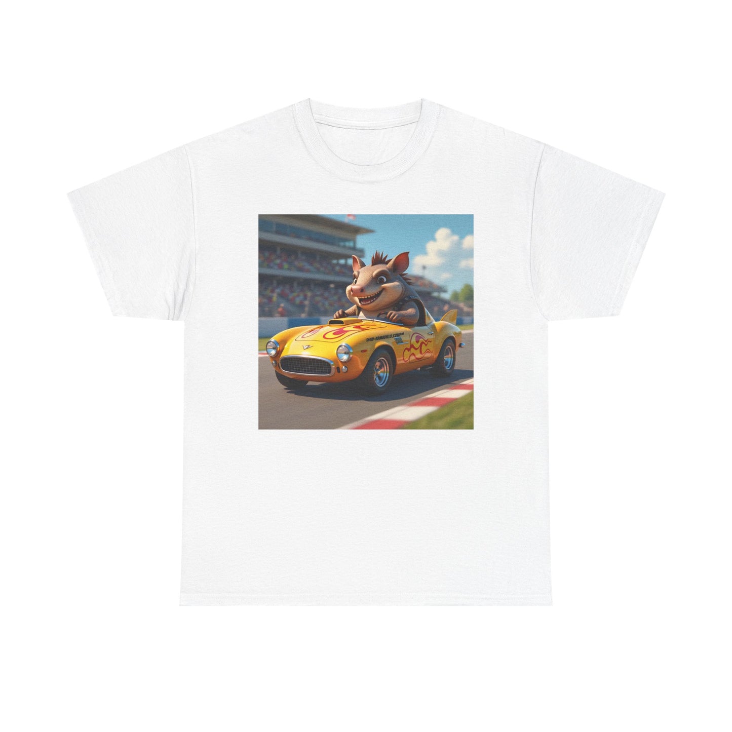  Dead-Armadillo.com™ | On the Race Track | Unique Race Day Apparel | Funny Graphic | Cotton Shirt for Car Lovers