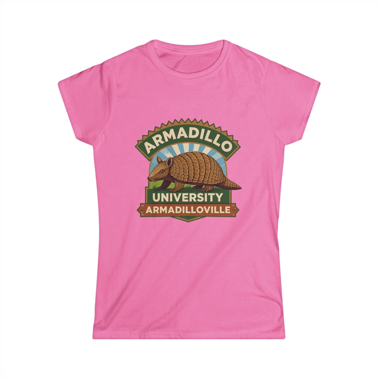 Women's | Teen's | Armadillo University Tee | Armadilloville | Custom Armadillo | College Shirt