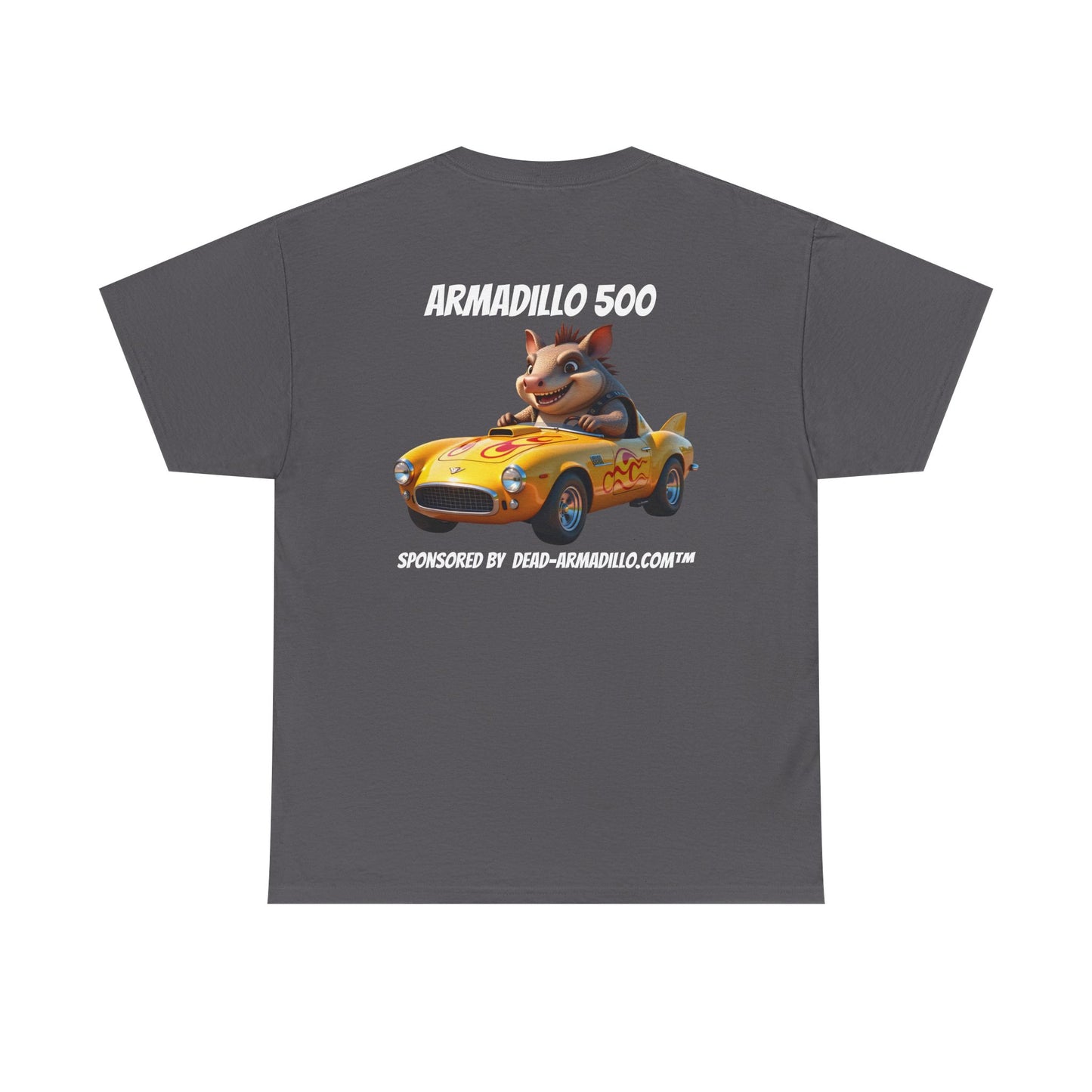 Dead-Armadillo.com | Car Racing Team | 2 Sided Tee Shirt | in White Font