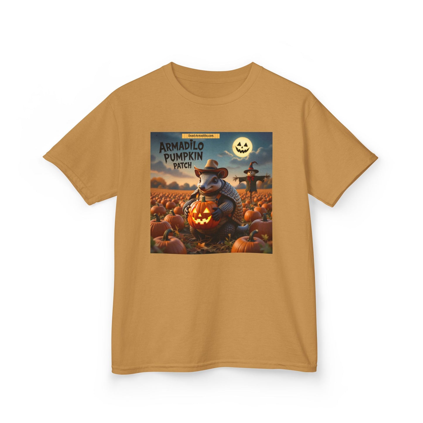 "Halloween Armadillo Pumpkin Kids Tee | Halloween Shirt | Kids Spooky Tee | Fall Clothing | Halloween Costume Shirt"