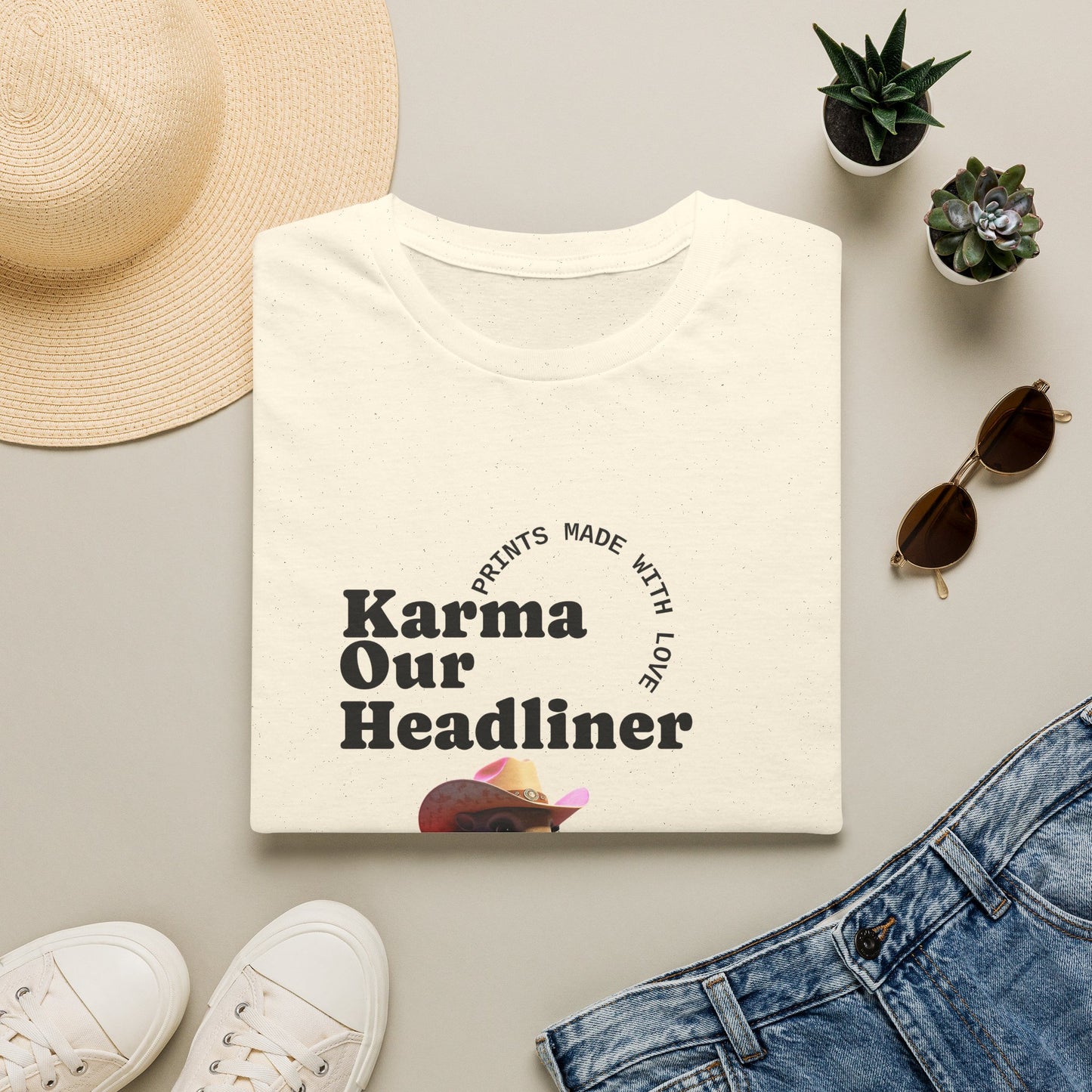 Karma "Our Headliner" | Playing Guitar Graphic Tee | Dead-Armadillo.com™