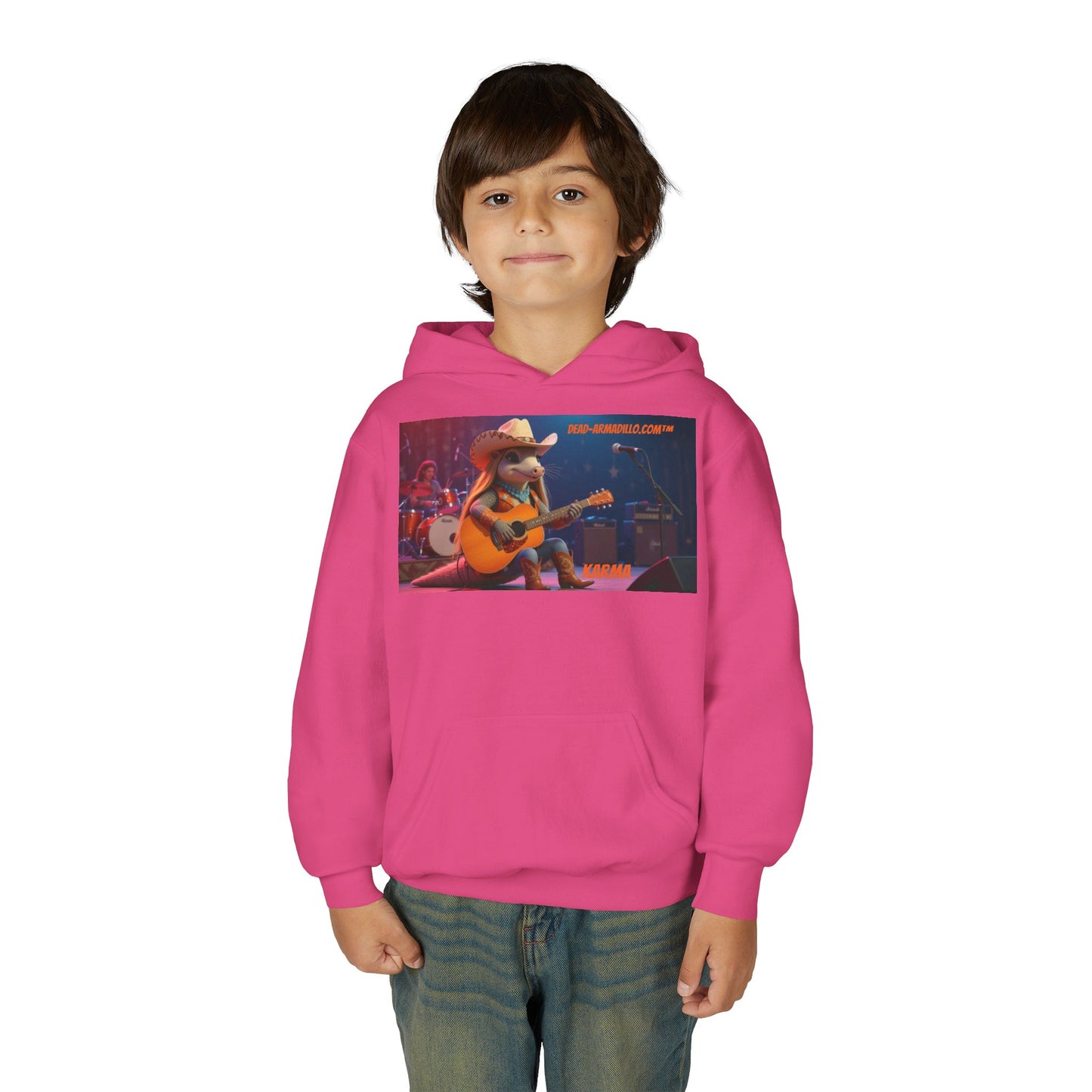Sudadera con capucha de polar personalizada | creada por Dead-Armadillo.com™ | Unisex, peso medio | Talla infantil | Sudadera con capucha de polar suave