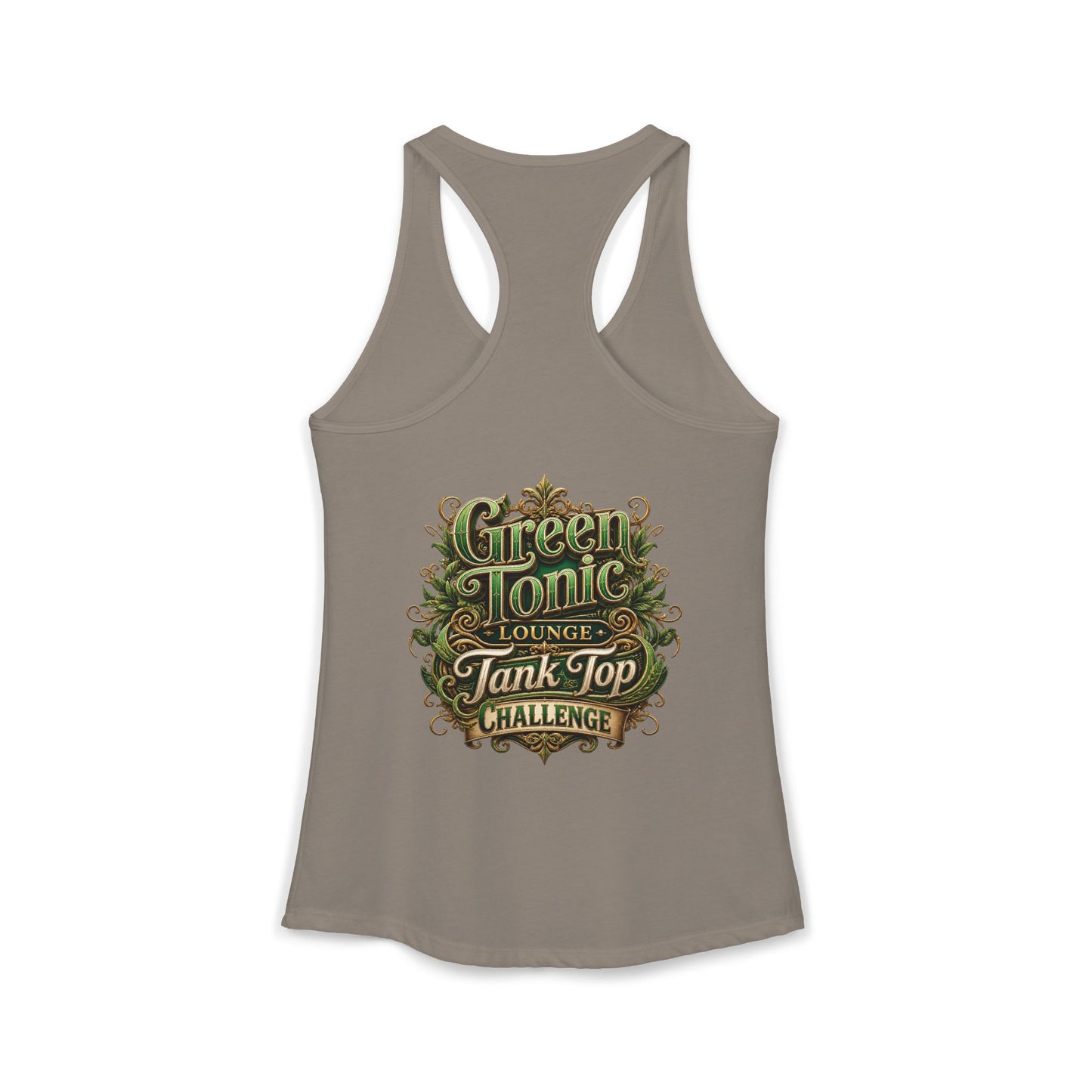 Women's 1-Sided Green Tonic Lounge | Racerback Tank | Dead-Armadillo™