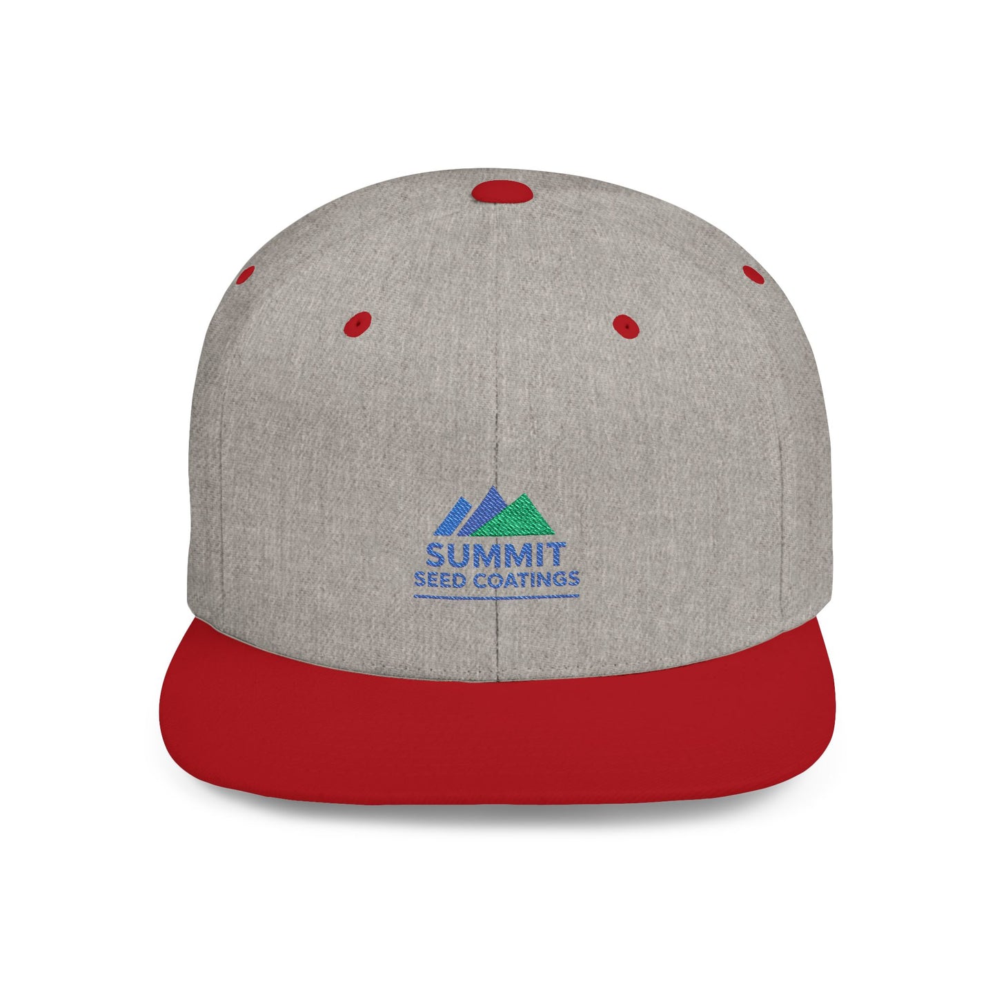 Summit Seed Coatings | Trendy Flat Bill Snapback Hat | Embroidered | Customizable Cap for Casual Style | Ideal for Outdoor Events