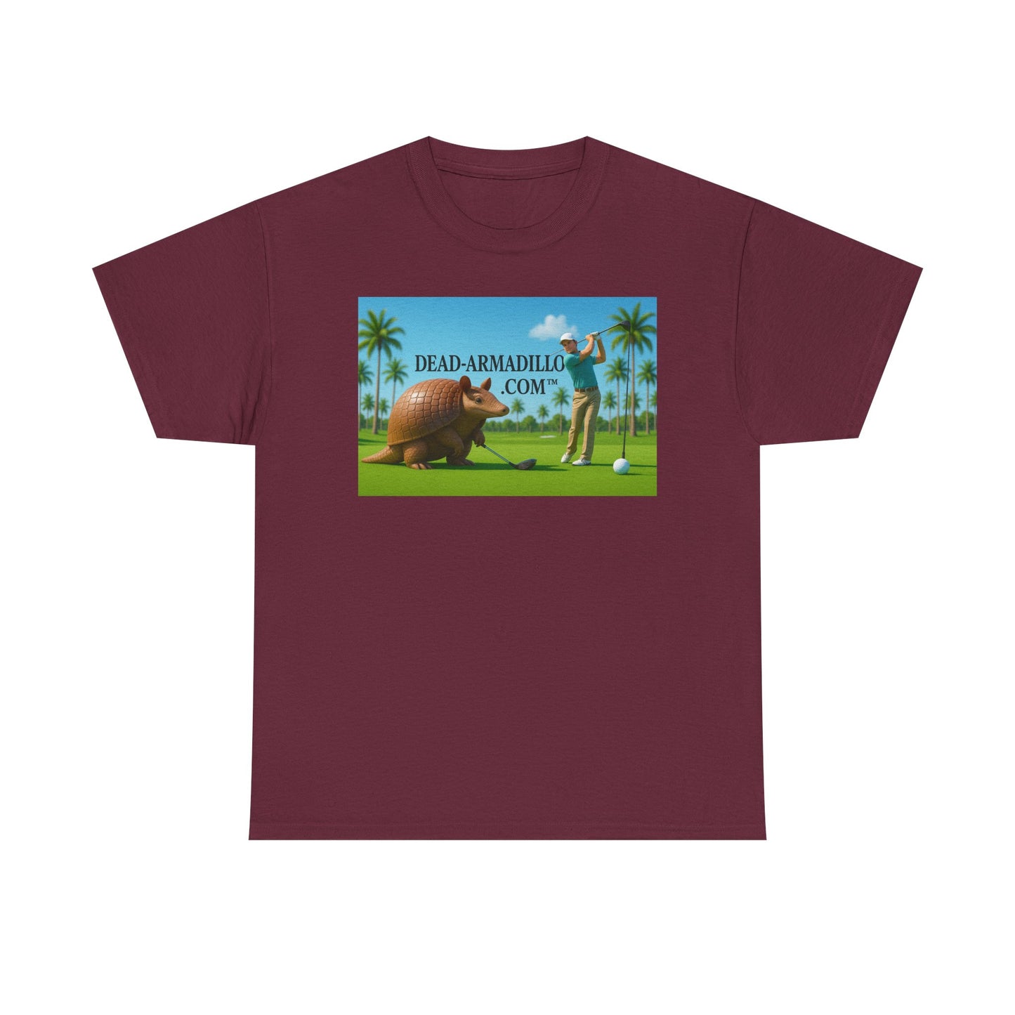 Men's Custom Golf Armadillo themed t shirts | by Dead-Armadillo.com™ | Casual | Heavy Duty Cotton