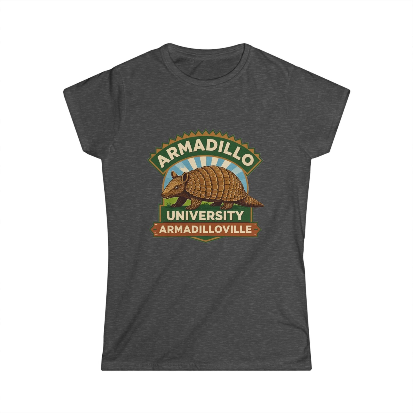 Women's | Teen's | Armadillo University Tee | Armadilloville | Custom Armadillo | College Shirt