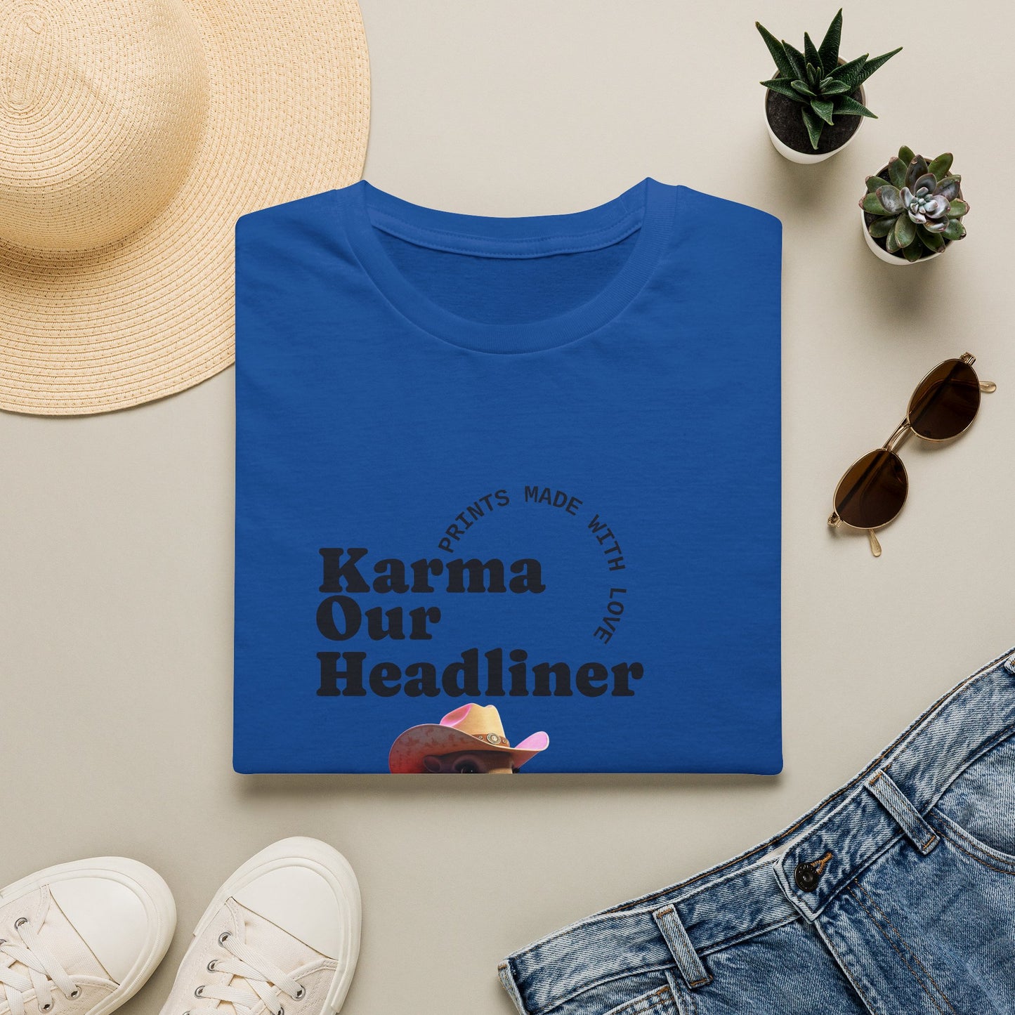 Karma "Our Headliner" | Playing Guitar Graphic Tee | Dead-Armadillo.com™