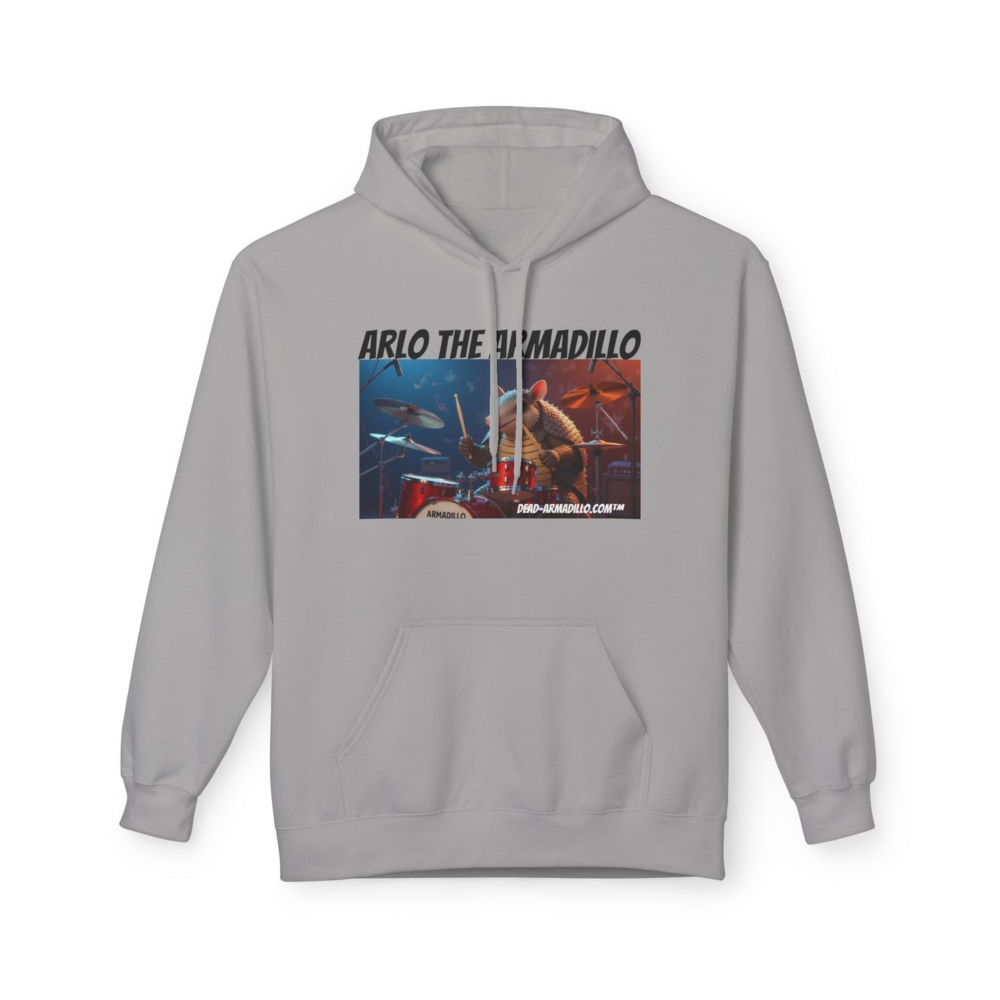 Arlo the Armadillo | Official Mascot of  Dead-Armadillo.com™  | Unisex Midweight Softstyle Fleece Hoodie | Quirky Whimsical