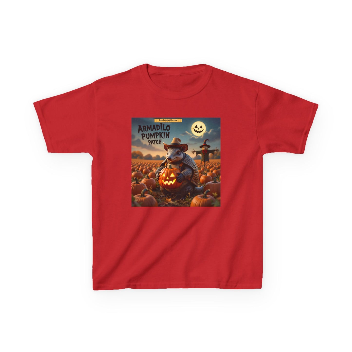 "Halloween Armadillo Pumpkin Kids Tee | Halloween Shirt | Kids Spooky Tee | Fall Clothing | Halloween Costume Shirt"