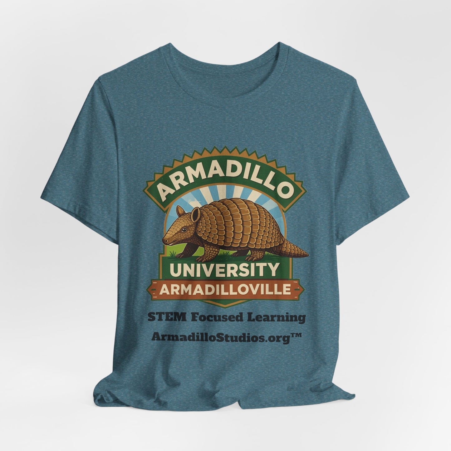 Armadillo University Classic Tee | Premium Bella+Canvas 3001 | ArmadilloStudios.org™
