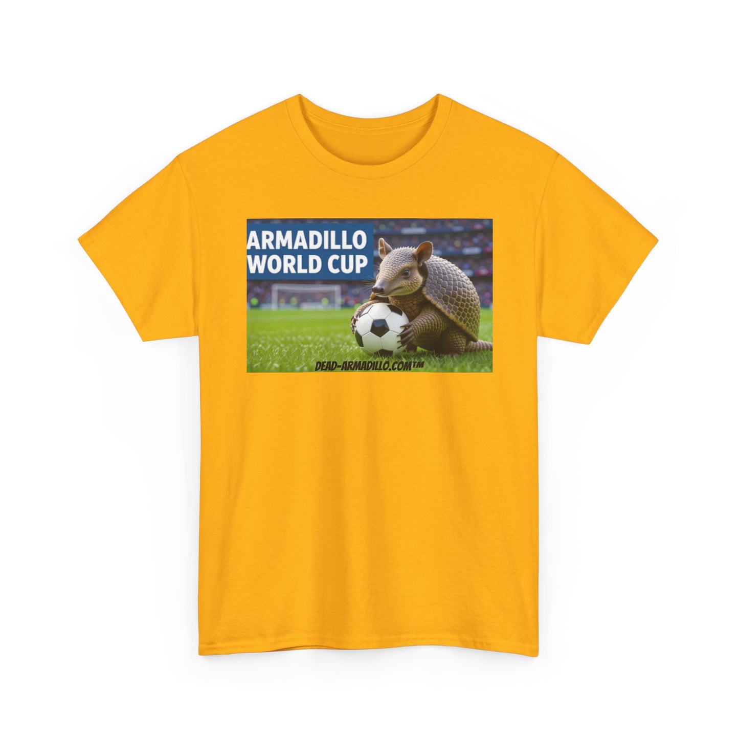 Armadillo Soccer pic | The Center| World Cup Bound | Funny Soccer Shirt | Animal Lover Gift, Unisex Cotton Tee, Sports Fan Apparel, Unique T-Shirt