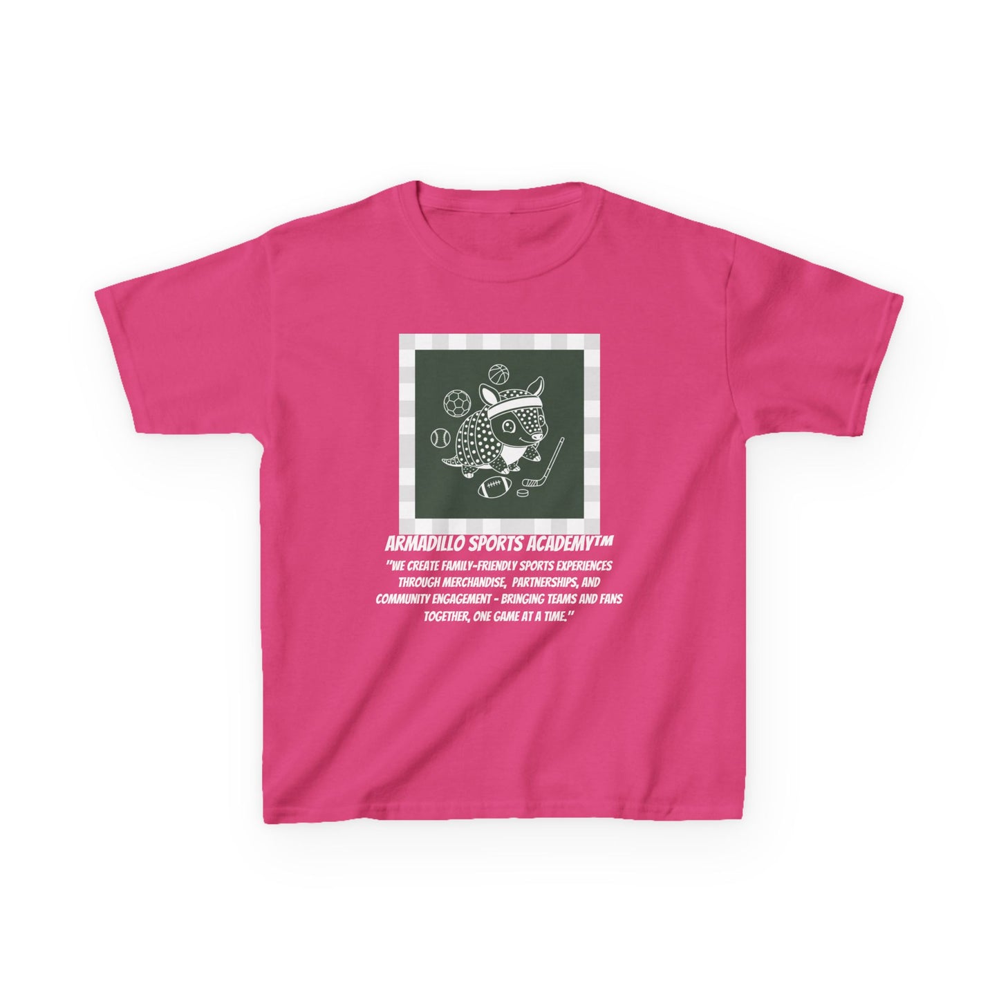 Kids Tee | Armadillo Sports Academy | Youth T-Shirt | Learn your Sport