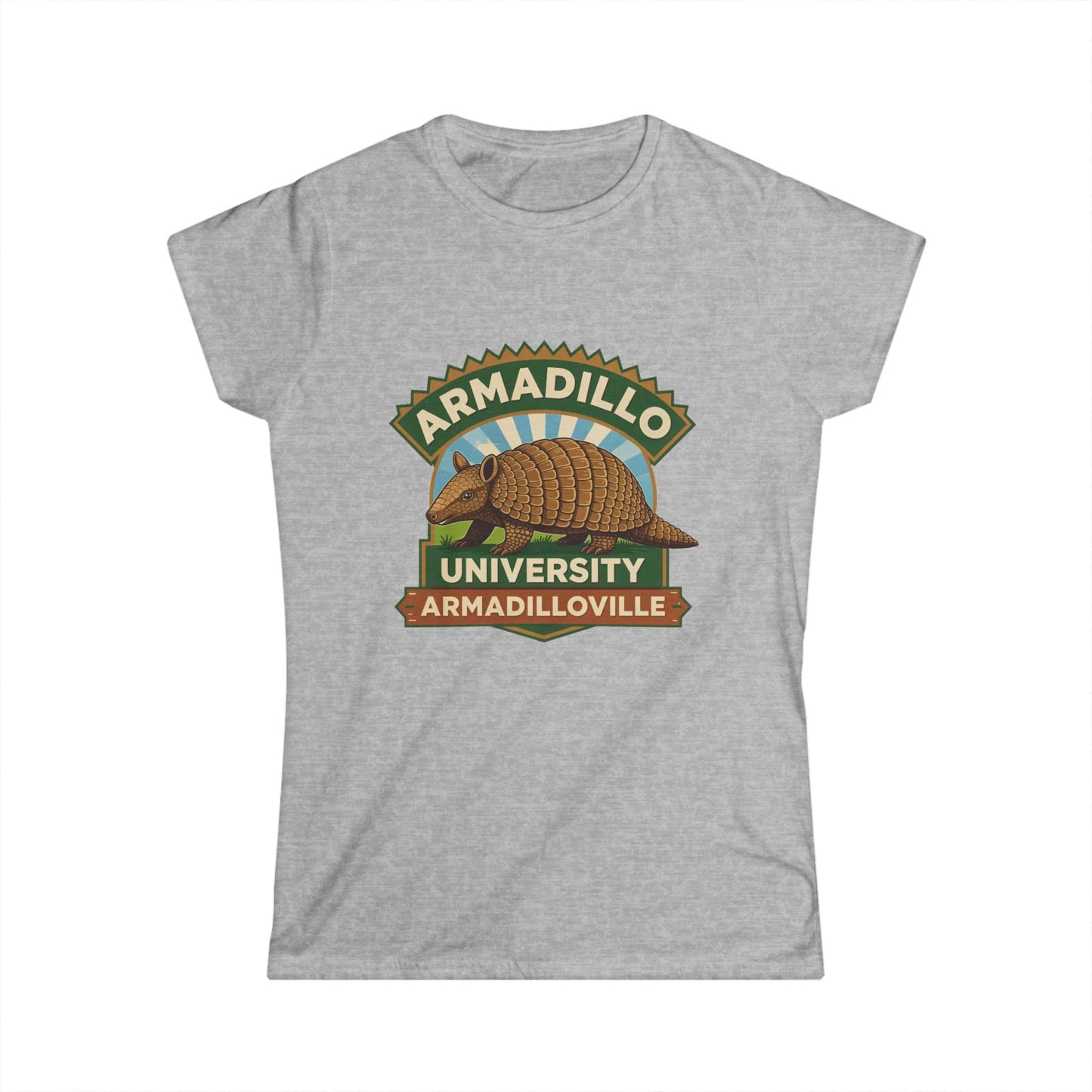 Women's | Teen's | Armadillo University Tee | Armadilloville | Custom Armadillo | College Shirt
