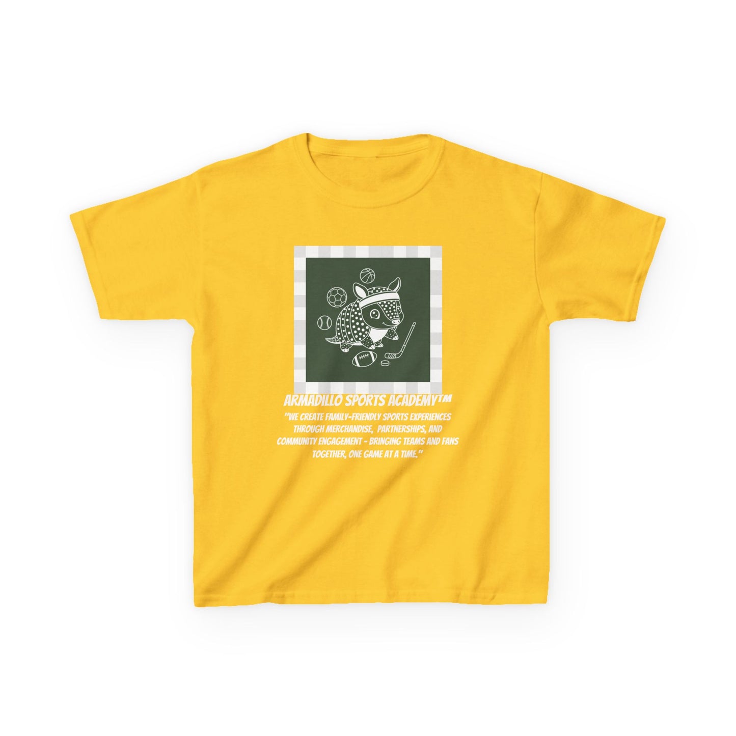 Kids Tee | Armadillo Sports Academy | Youth T-Shirt | Learn your Sport