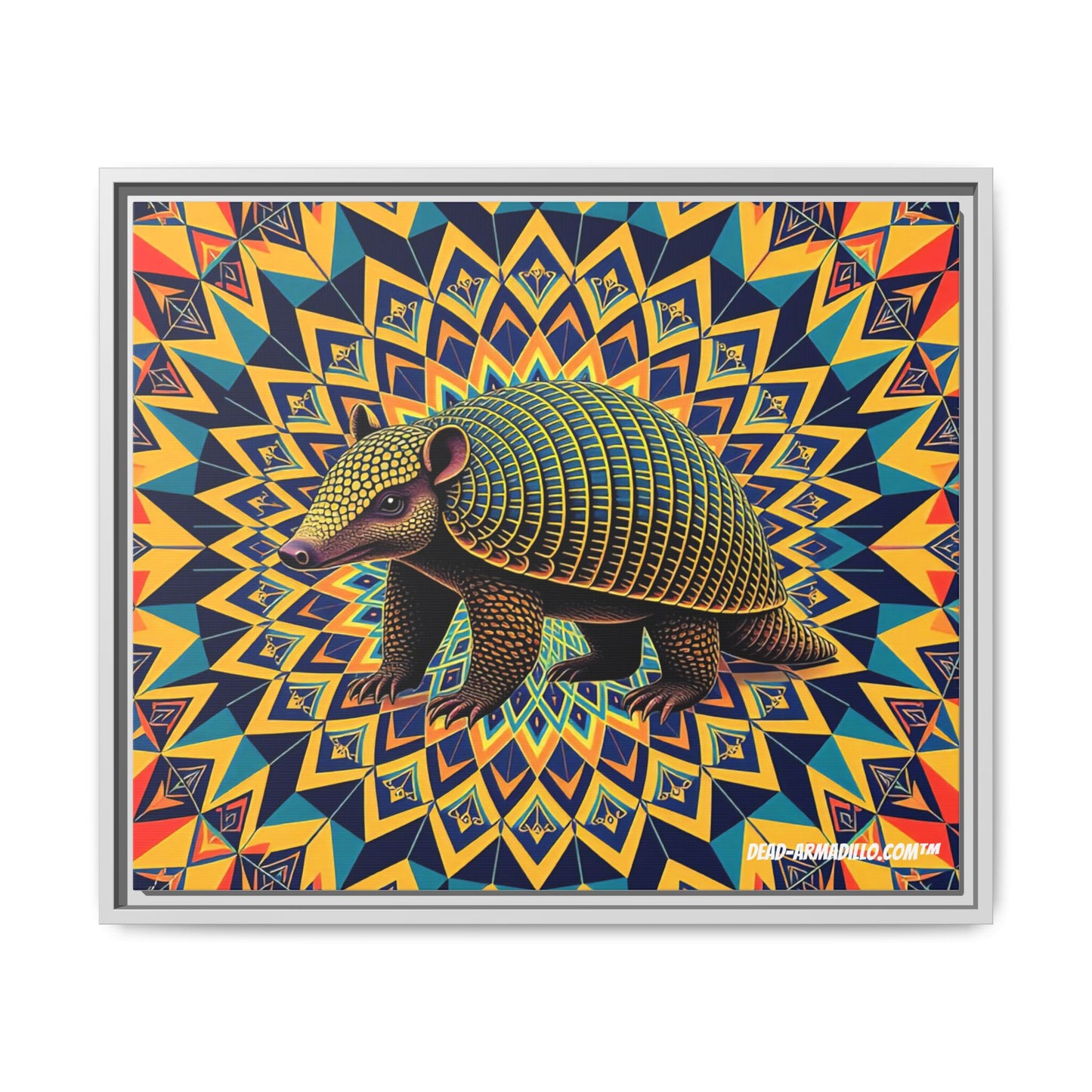 "Vibrant Armadillo Mandala Art"  (16"x 20")