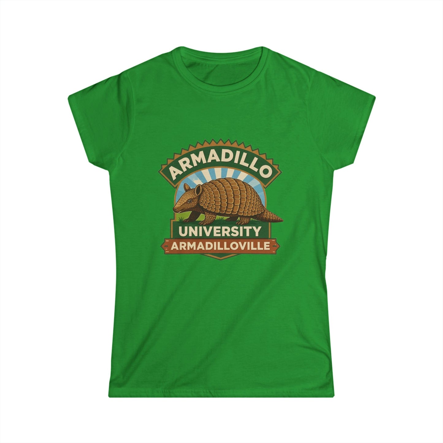Women's | Teen's | Armadillo University Tee | Armadilloville | Custom Armadillo | College Shirt