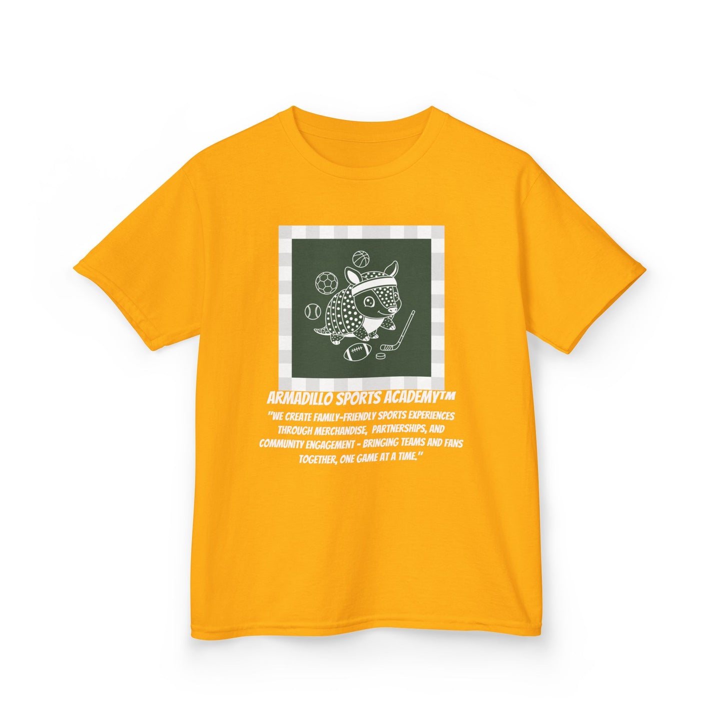 Kids Tee | Armadillo Sports Academy | Youth T-Shirt | Learn your Sport