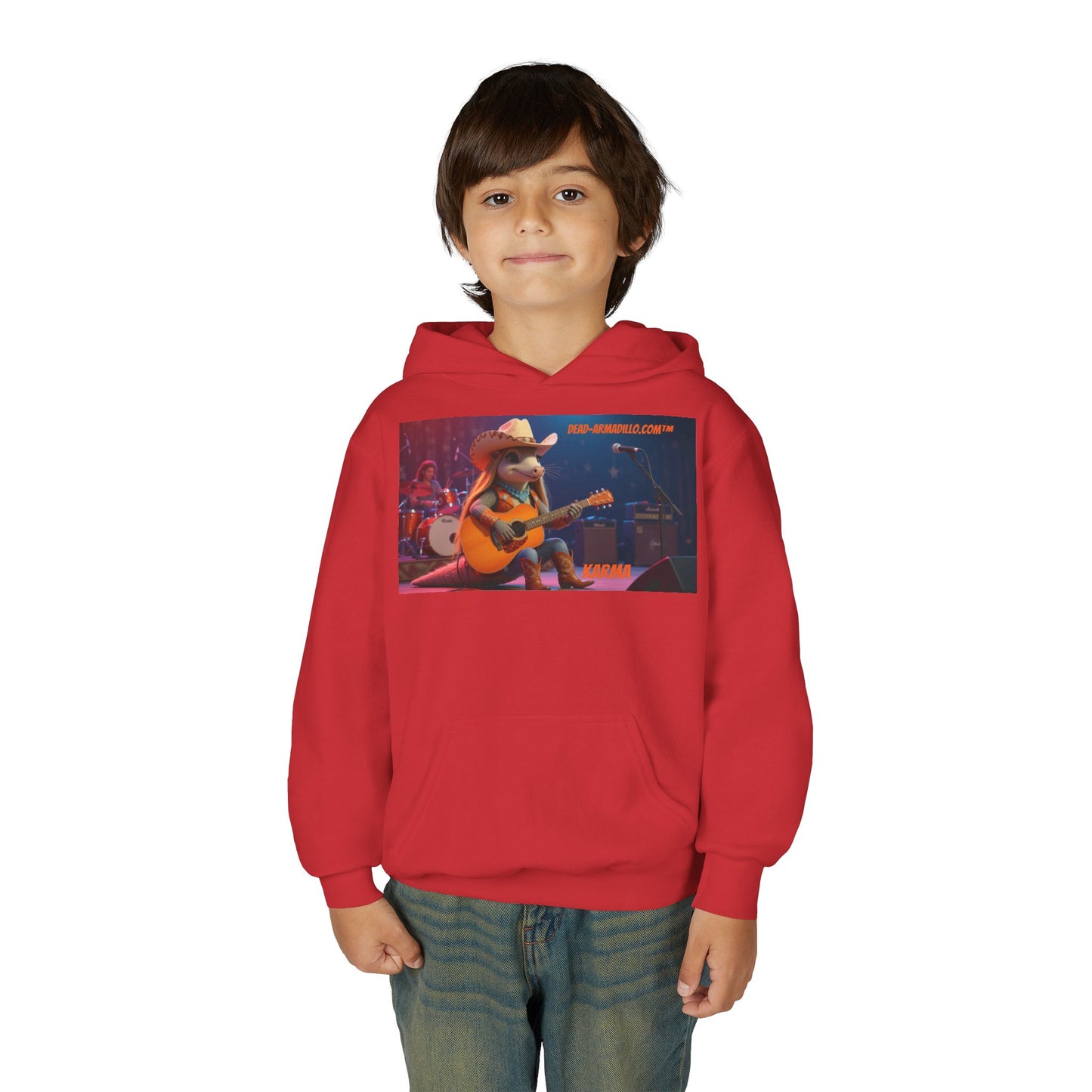 Sudadera con capucha de polar personalizada | creada por Dead-Armadillo.com™ | Unisex, peso medio | Talla infantil | Sudadera con capucha de polar suave