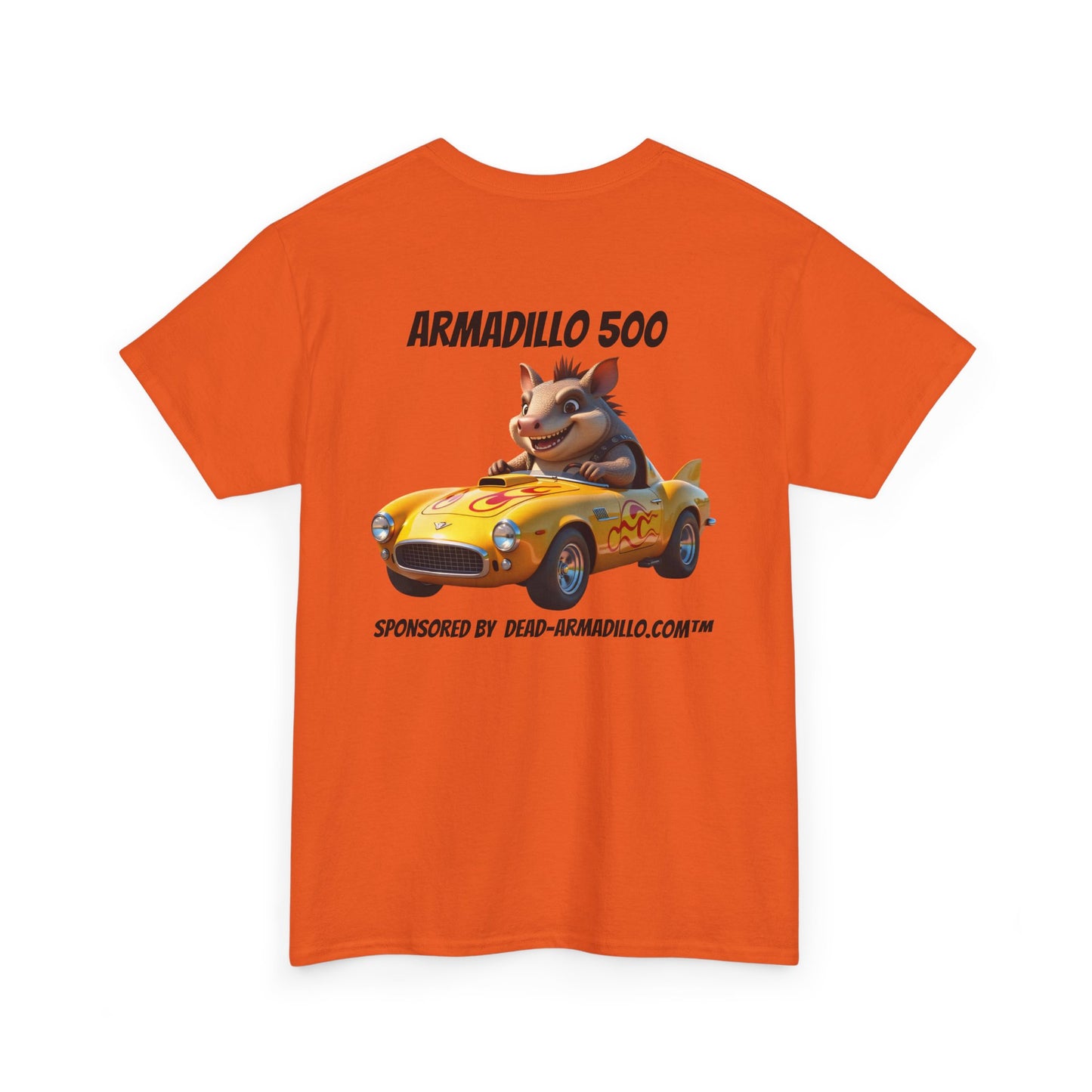 Dead-Armadillo.com | Car Racing Team | 2 Sided Tee Shirt | Black font