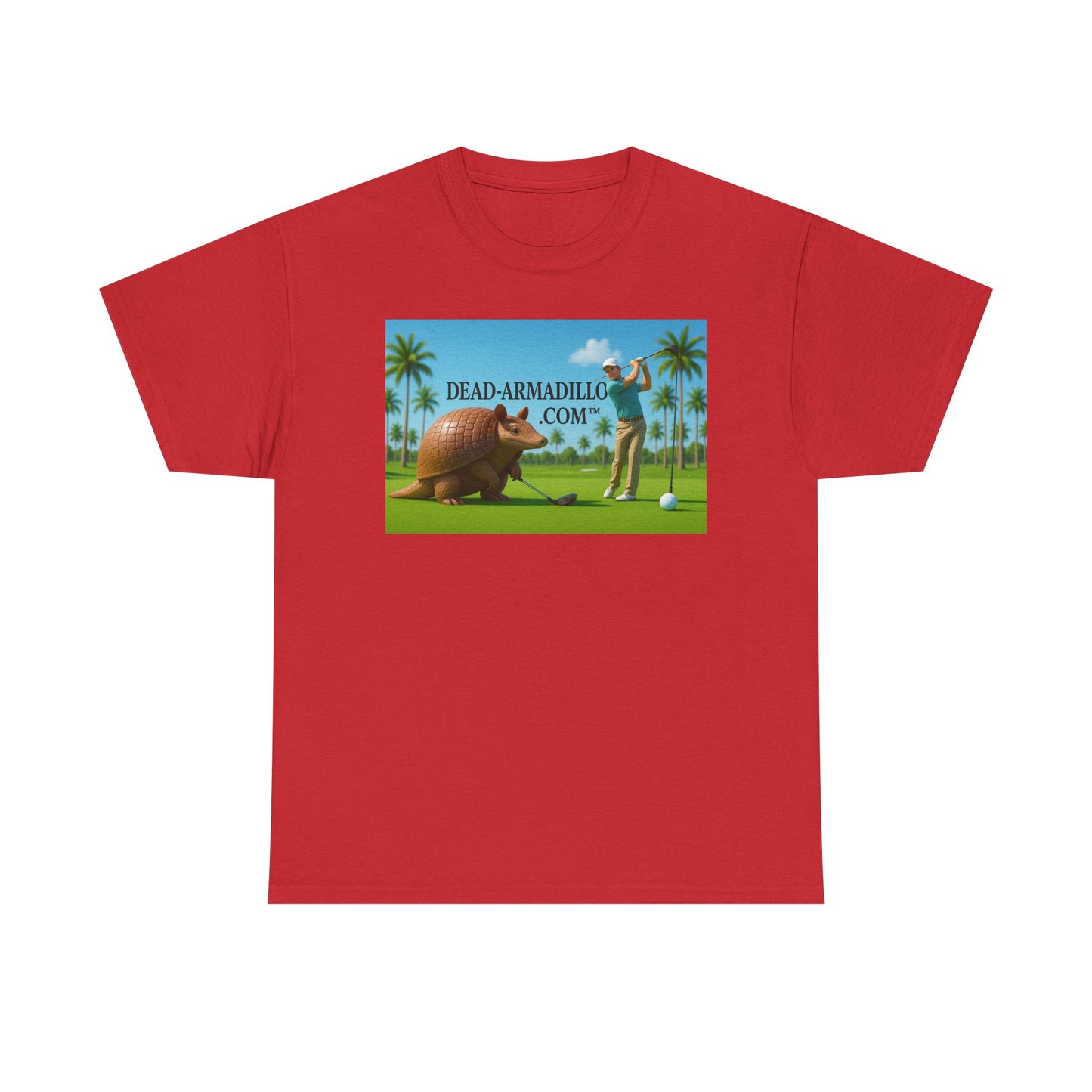 Men's Custom Golf Armadillo themed t shirts | by Dead-Armadillo.com™ | Casual | Heavy Duty Cotton