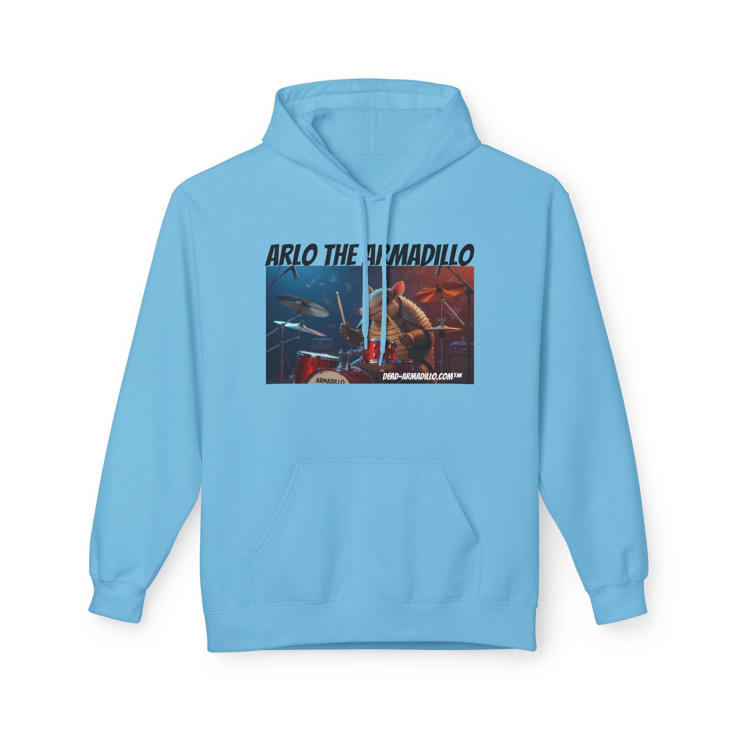 Arlo the Armadillo | Official Mascot of  Dead-Armadillo.com™  | Unisex Midweight Softstyle Fleece Hoodie | Quirky Whimsical