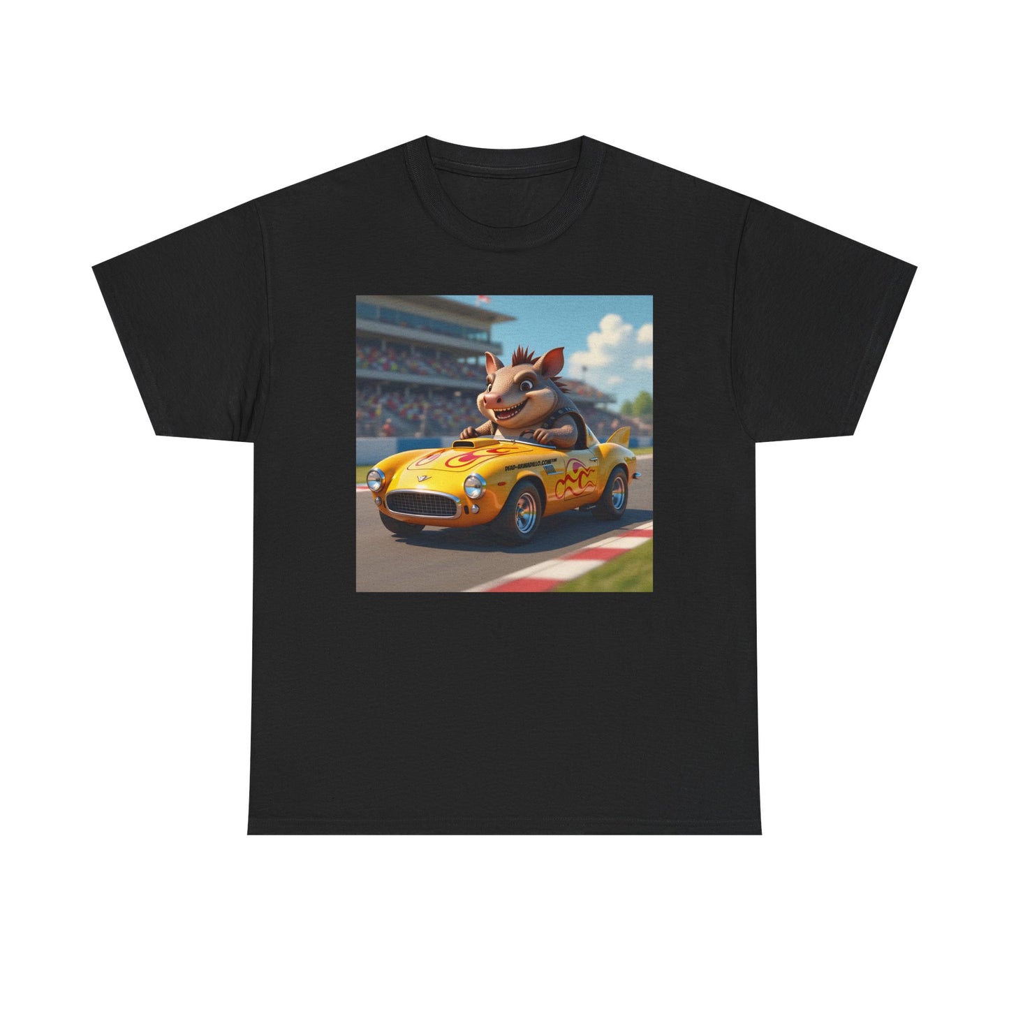  Dead-Armadillo.com™ | On the Race Track | Unique Race Day Apparel | Funny Graphic | Cotton Shirt for Car Lovers