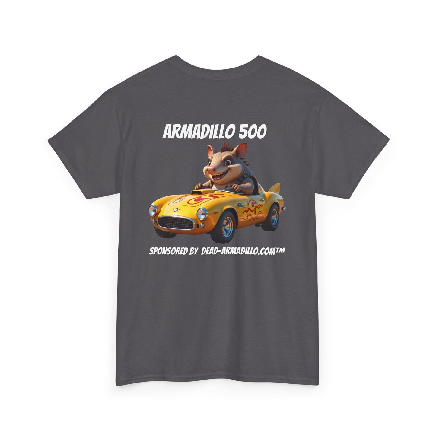 Dead-Armadillo.com | Car Racing Team | 2 Sided Tee Shirt | in White Font