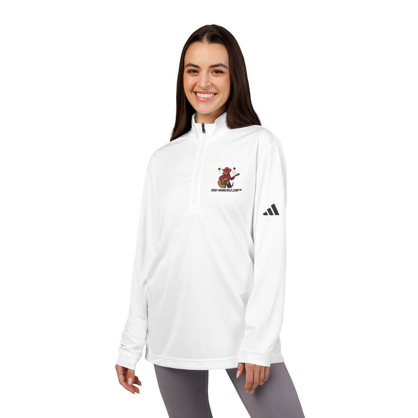 Adidas® Embroidered Quarter-Zip Pullover | Stylish Activewear for Sports, Casual Days, Outdoors, Gifts, Gym