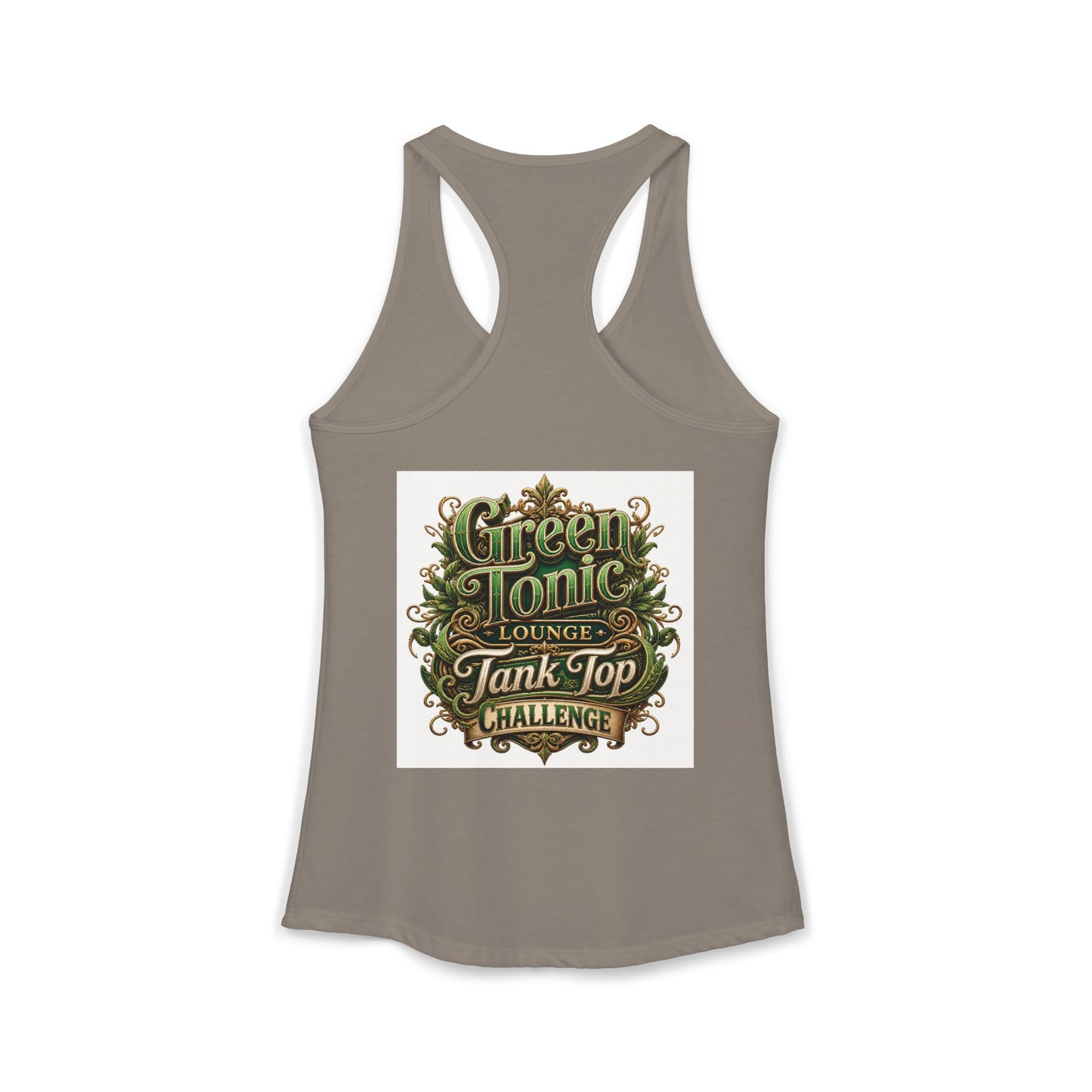 Women's 2-Sided Green Tonic Lounge | Racerback Tank |Dead-Armadillo™