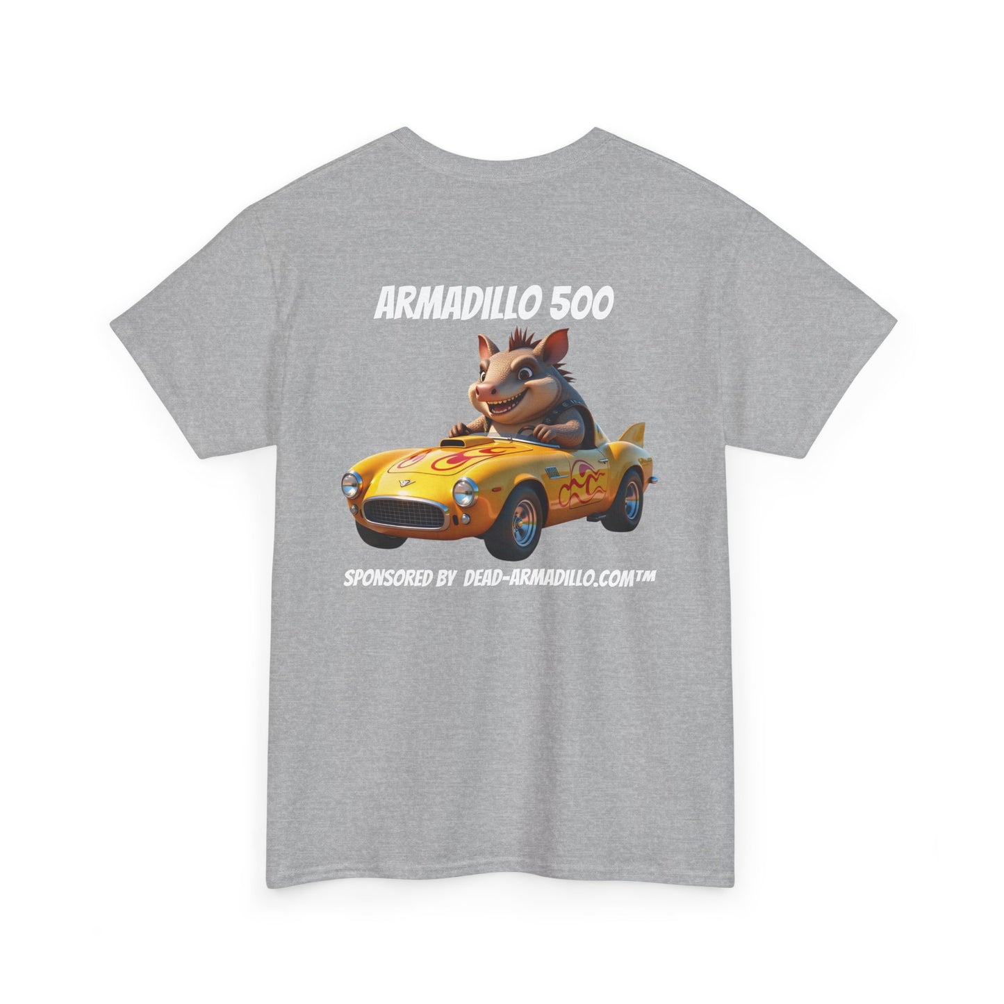 Dead-Armadillo.com | Car Racing Team | 2 Sided Tee Shirt | in White Font