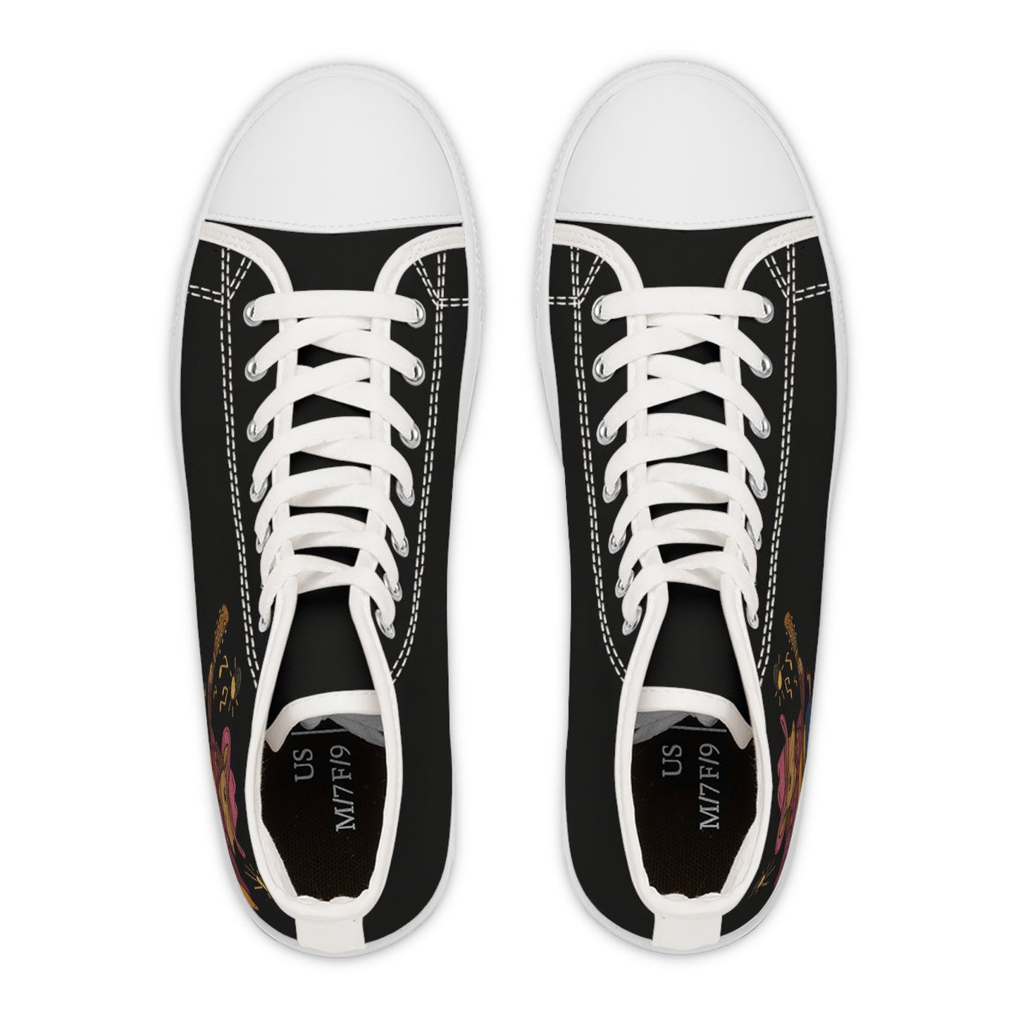 Karma the Armadillo | High Top Sneakers | Custom Embroidered Women's Footwear | Armadillostudios | Character Collection