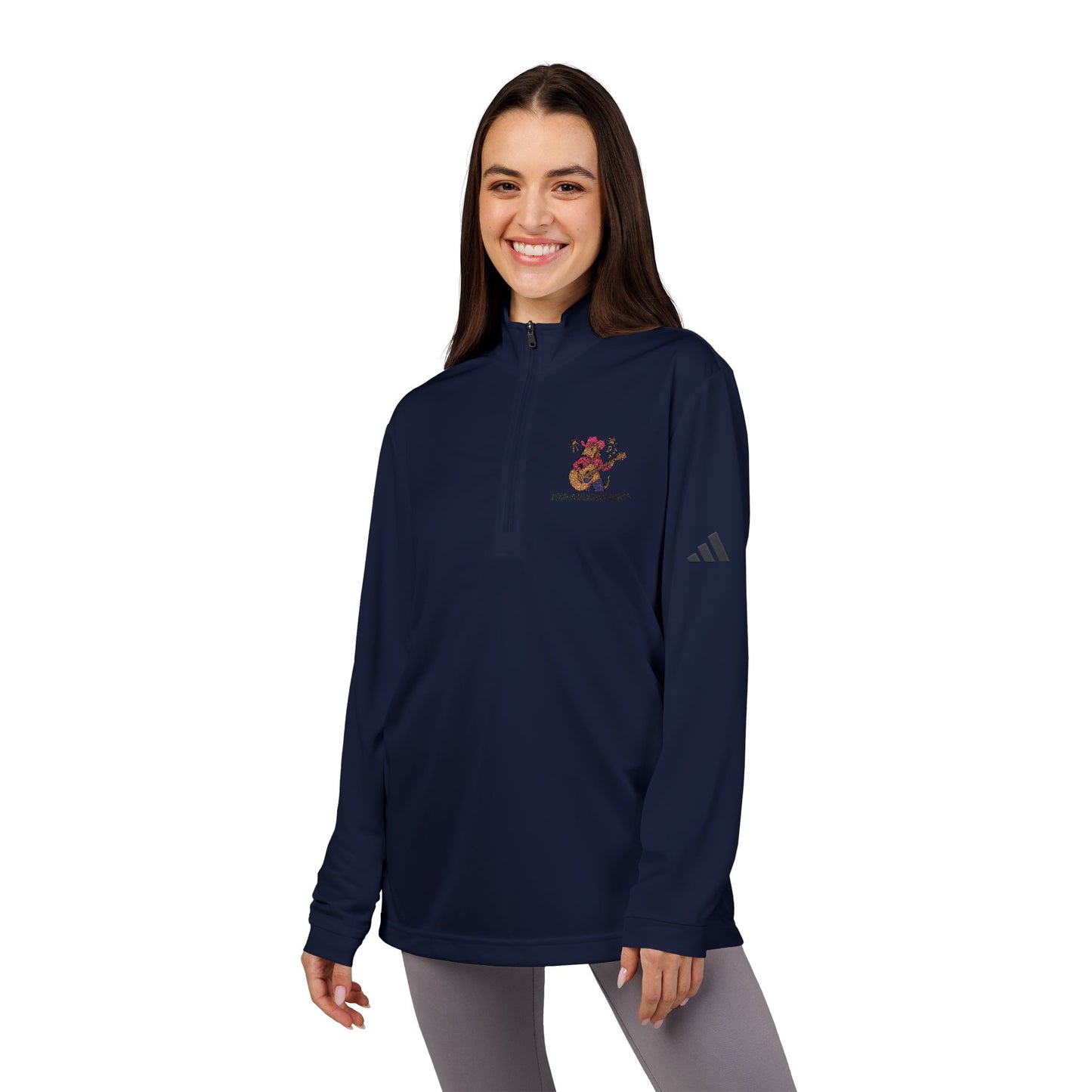 Adidas® Embroidered Quarter-Zip Pullover | Stylish Activewear for Sports, Casual Days, Outdoors, Gifts, Gym
