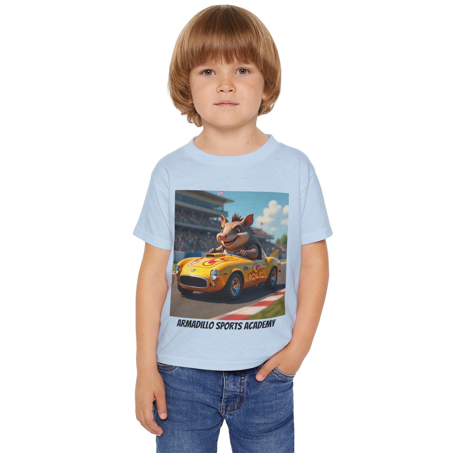 Toddler T-Shirt — Armadillo Sports Academy | Race Car Sprite Graphic