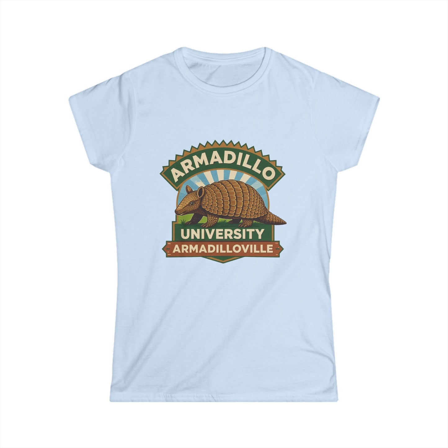 Women's | Teen's | Armadillo University Tee | Armadilloville | Custom Armadillo | College Shirt