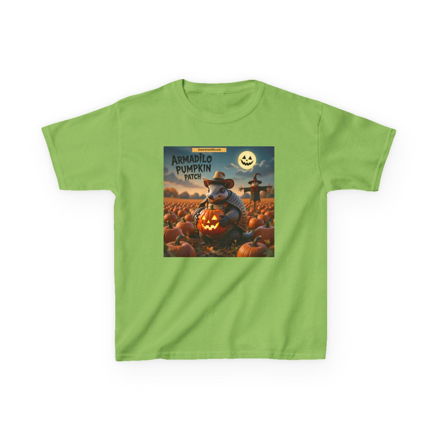 "Halloween Armadillo Pumpkin Kids Tee | Halloween Shirt | Kids Spooky Tee | Fall Clothing | Halloween Costume Shirt"