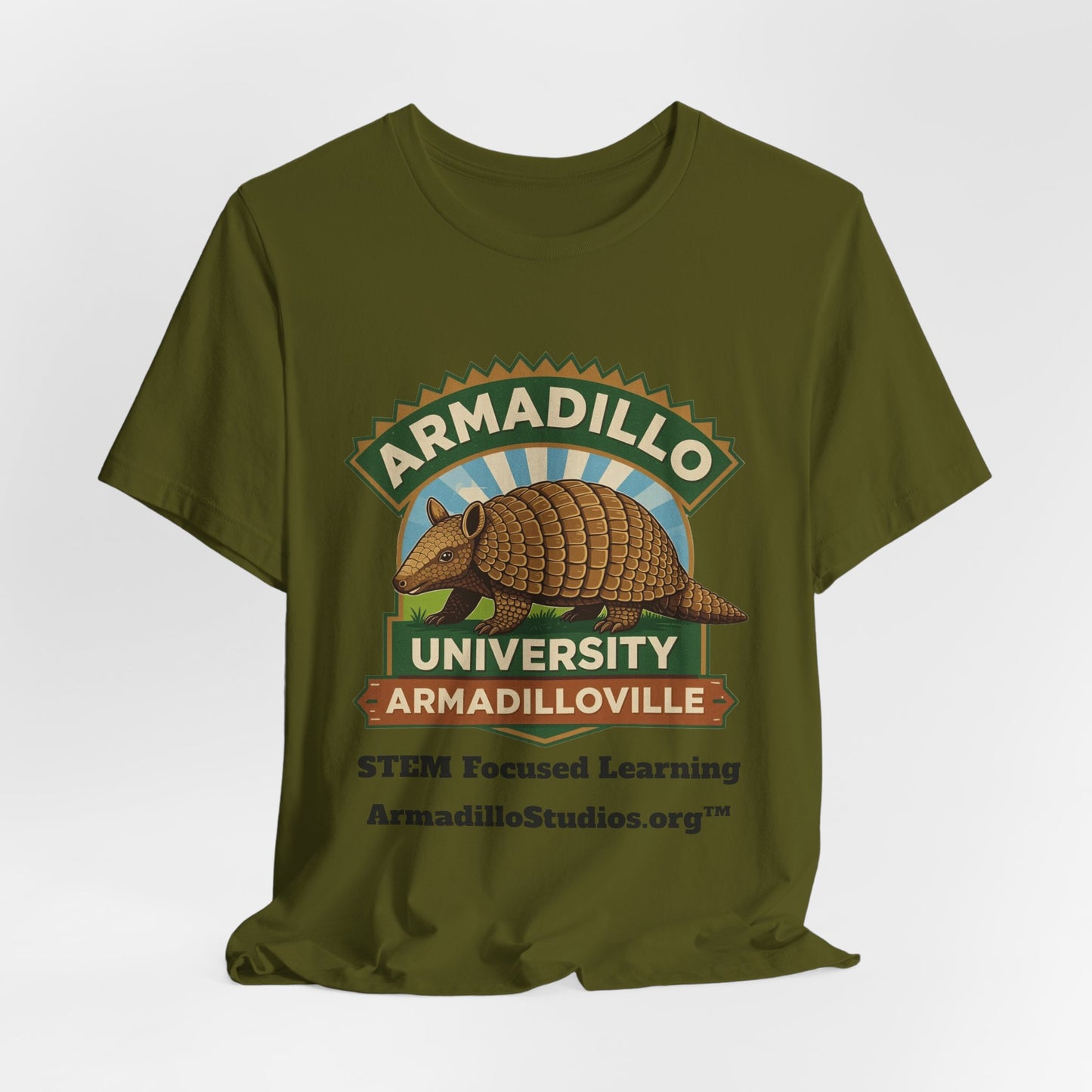 Armadillo University Classic Tee | Premium Bella+Canvas 3001 | ArmadilloStudios.org™